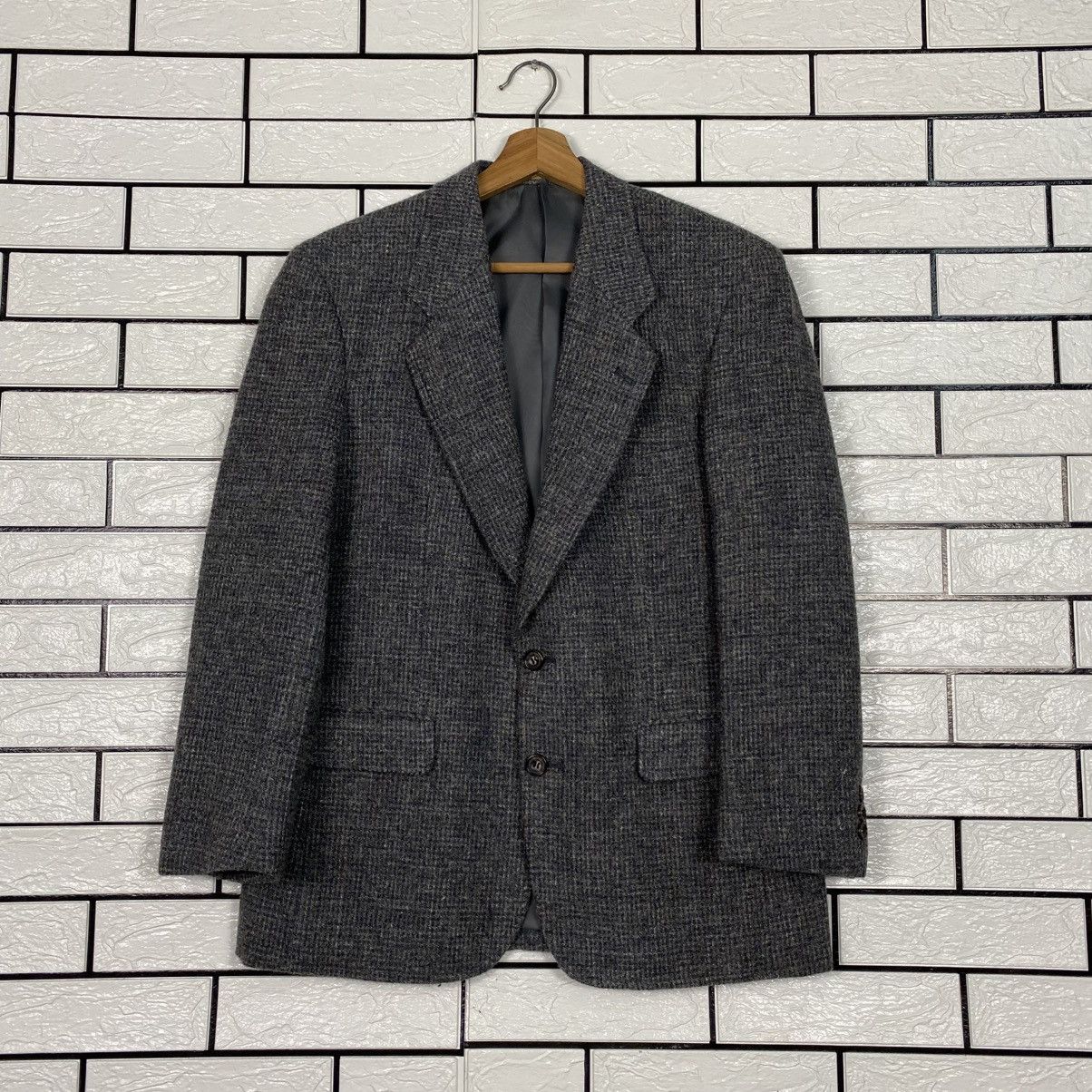 Harris Tweed 📌Vintage Wool Jacket Harris Tweed Herringbone Size US M / EU 48-50 / 2 - 2 Thumbnail