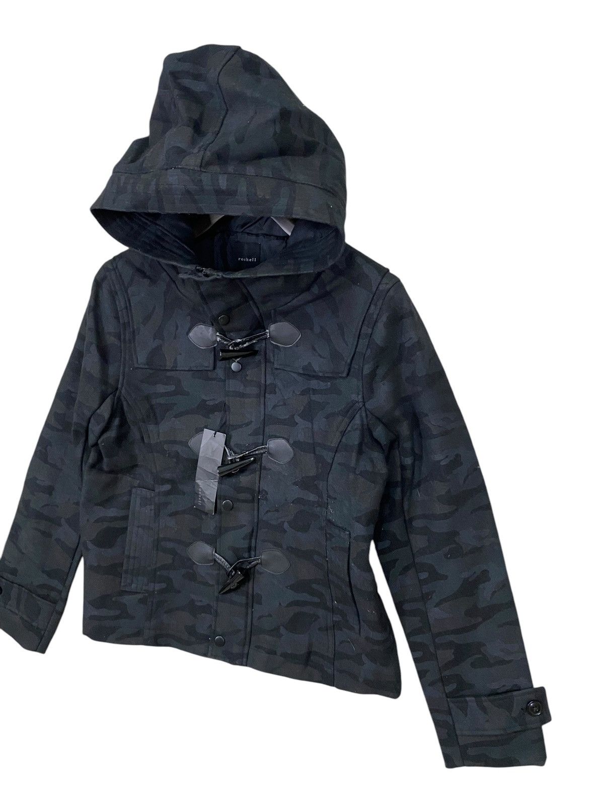 If Six Was Nine Steampunk Roshell black camo wool jacket Size US M / EU 48-50 / 2 - 3 Thumbnail
