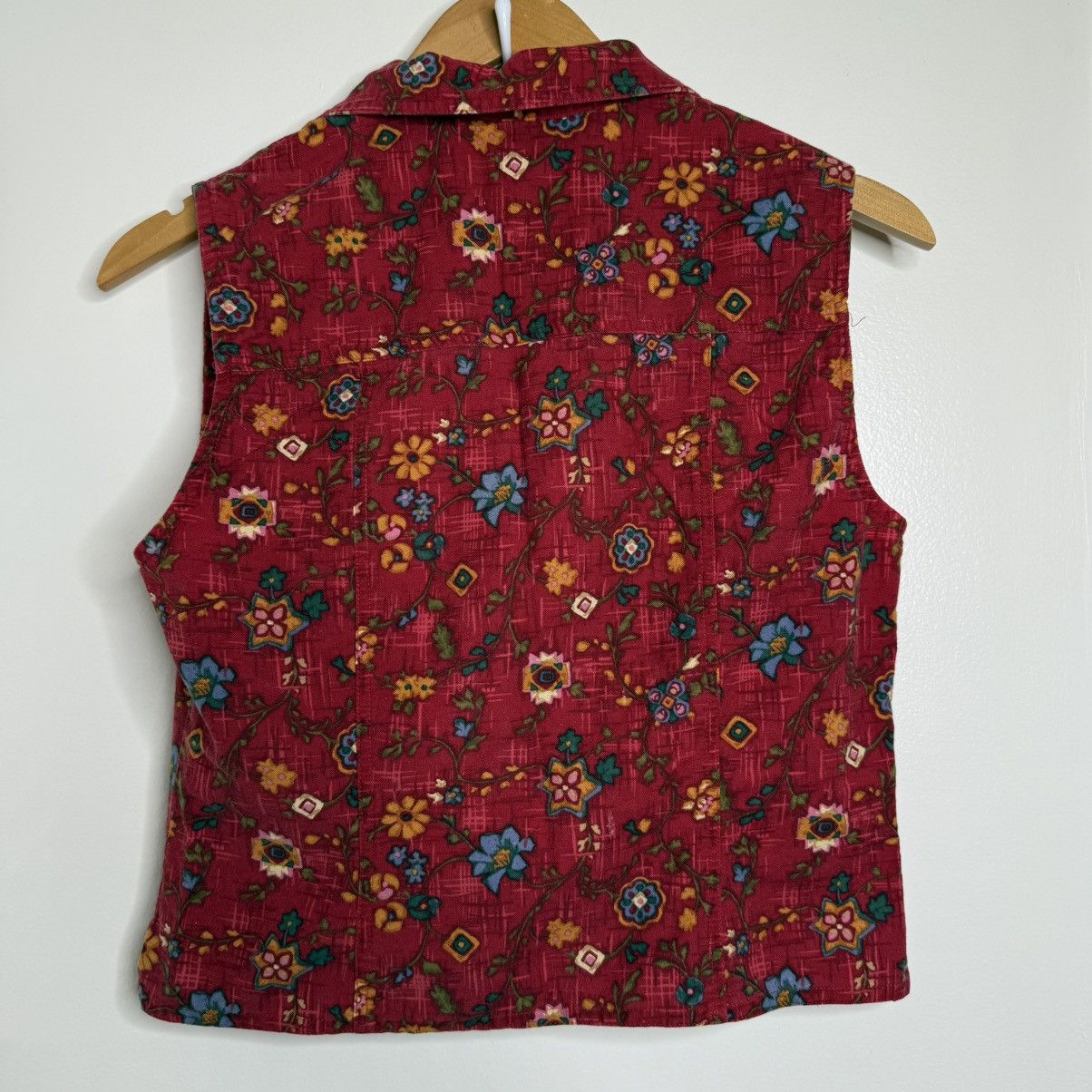 Vintage Vintage Stonebridge Floral Red Vest Top Size Medium Size M / US 6-8 / IT 42-44 - 4 Thumbnail
