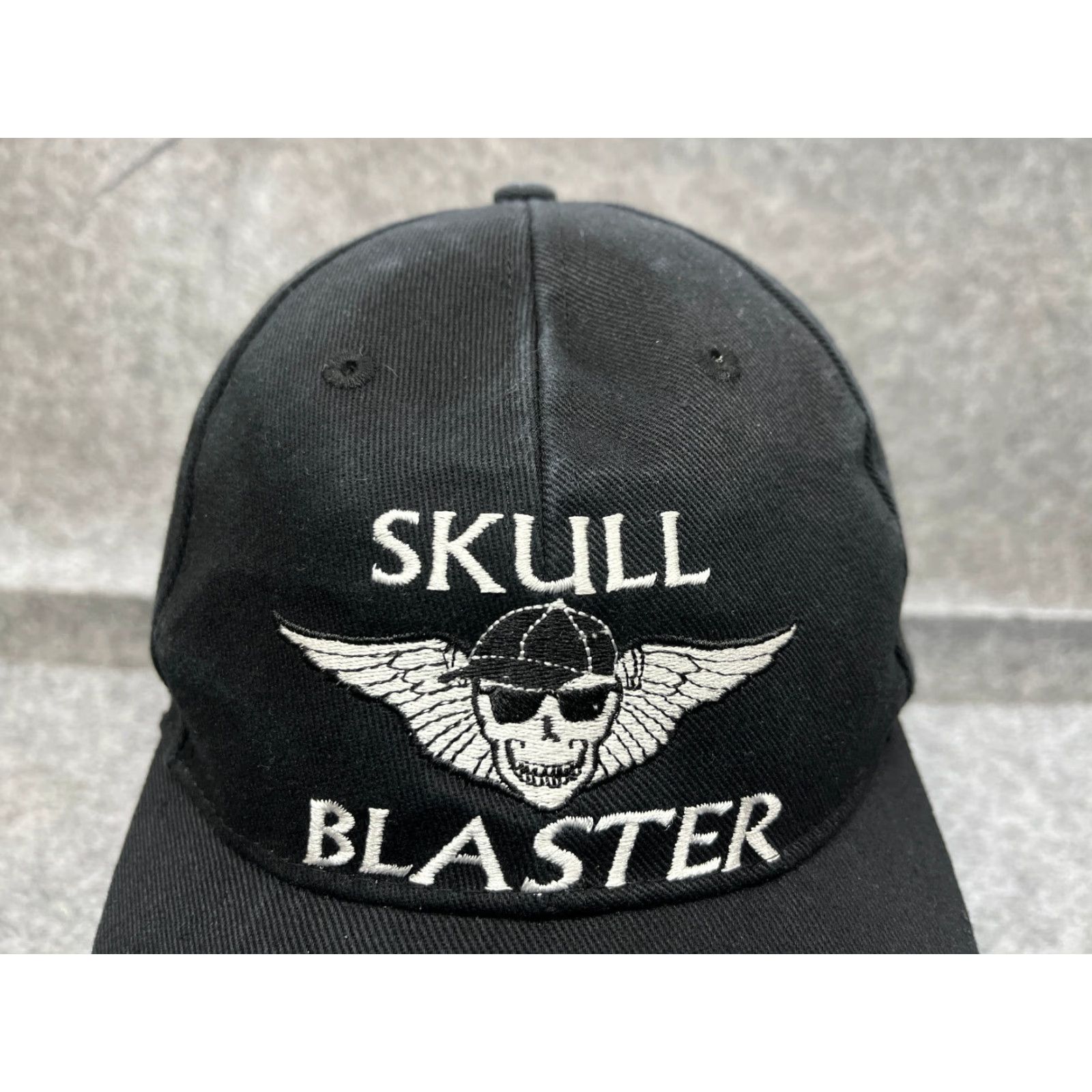 Vintage Skull Blaster Audio Adjustable Baseball Cap Adult One Size Black Cotton Casual Music Mens Size ONE SIZE - 2 Thumbnail