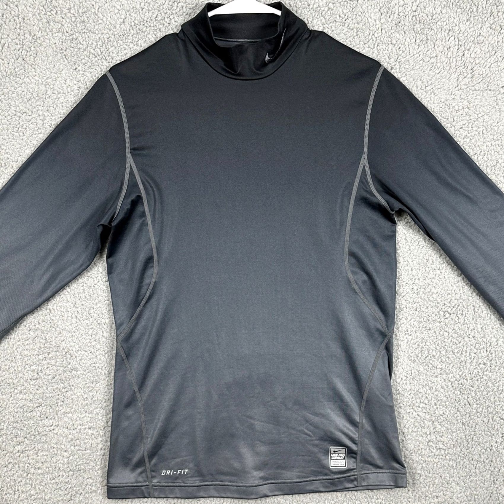 Nike Nike Pro Combat Dri-Fit Shirt Pullover Men Small Gray Fitted Stretch Size US S / EU 44-46 / 1 - 3 Thumbnail