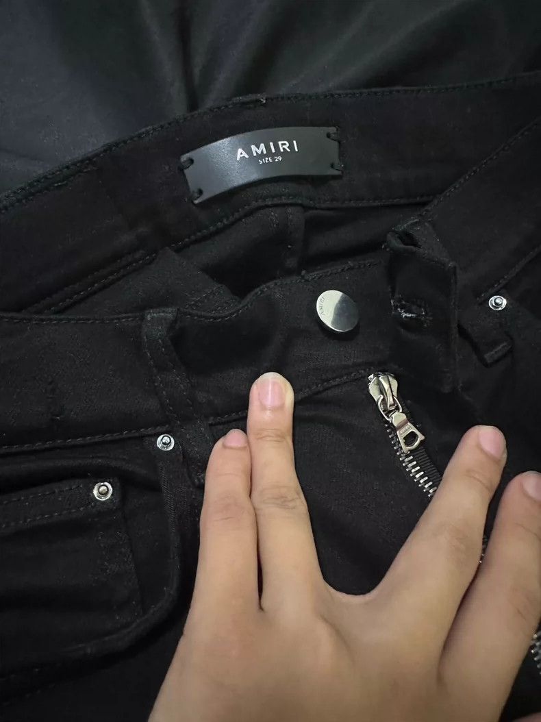 Amiri Amiri 18SS MX1 Leather Patch Skinny Jeans Size US 29 - 3 Thumbnail