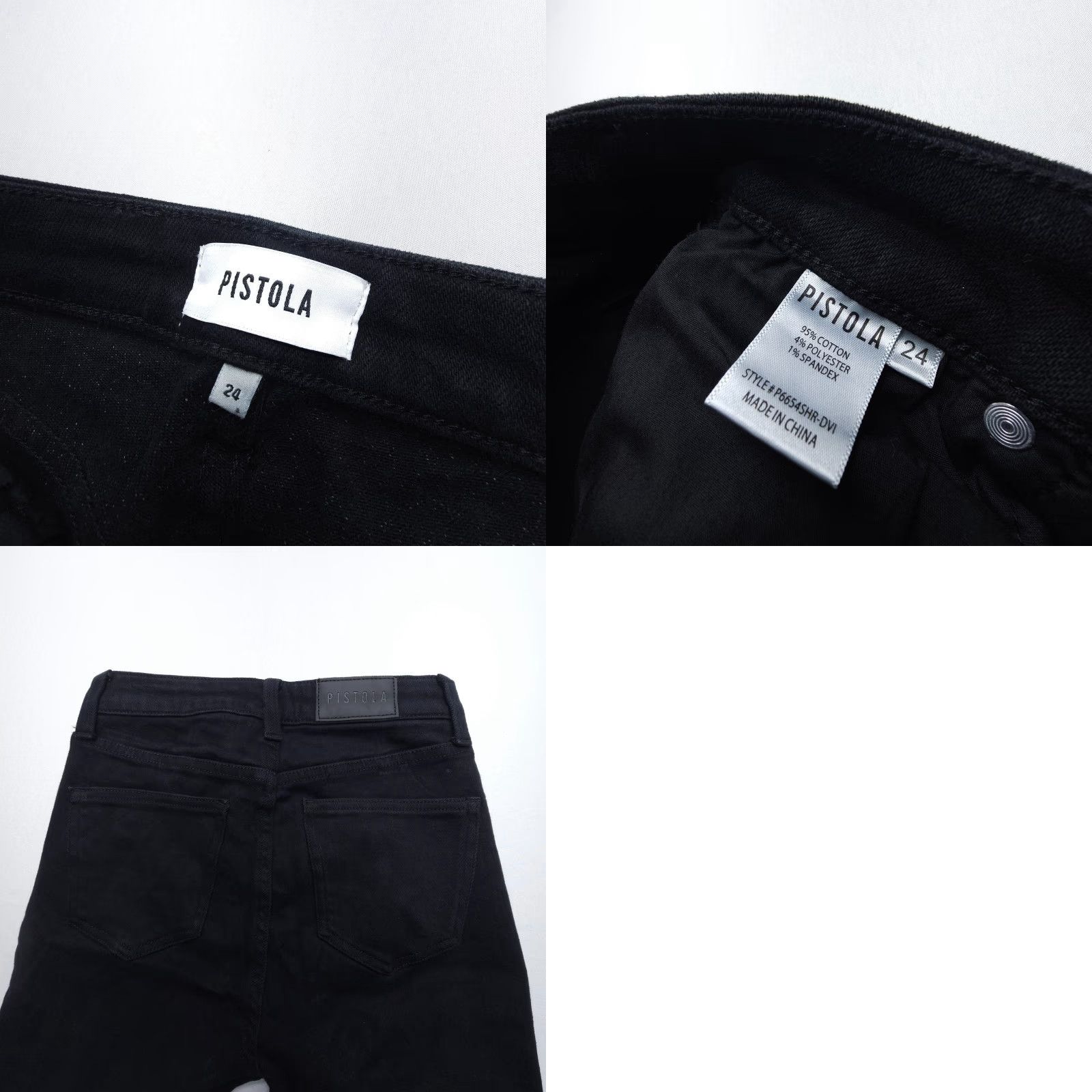 Pistola PISTOLA Teagan High Rise Jeans Size 24 Black 5-Pocket Design Straight Denim | High Rise Slit Hem Women’s Jeans Size 42" / US 20 - 8 Thumbnail