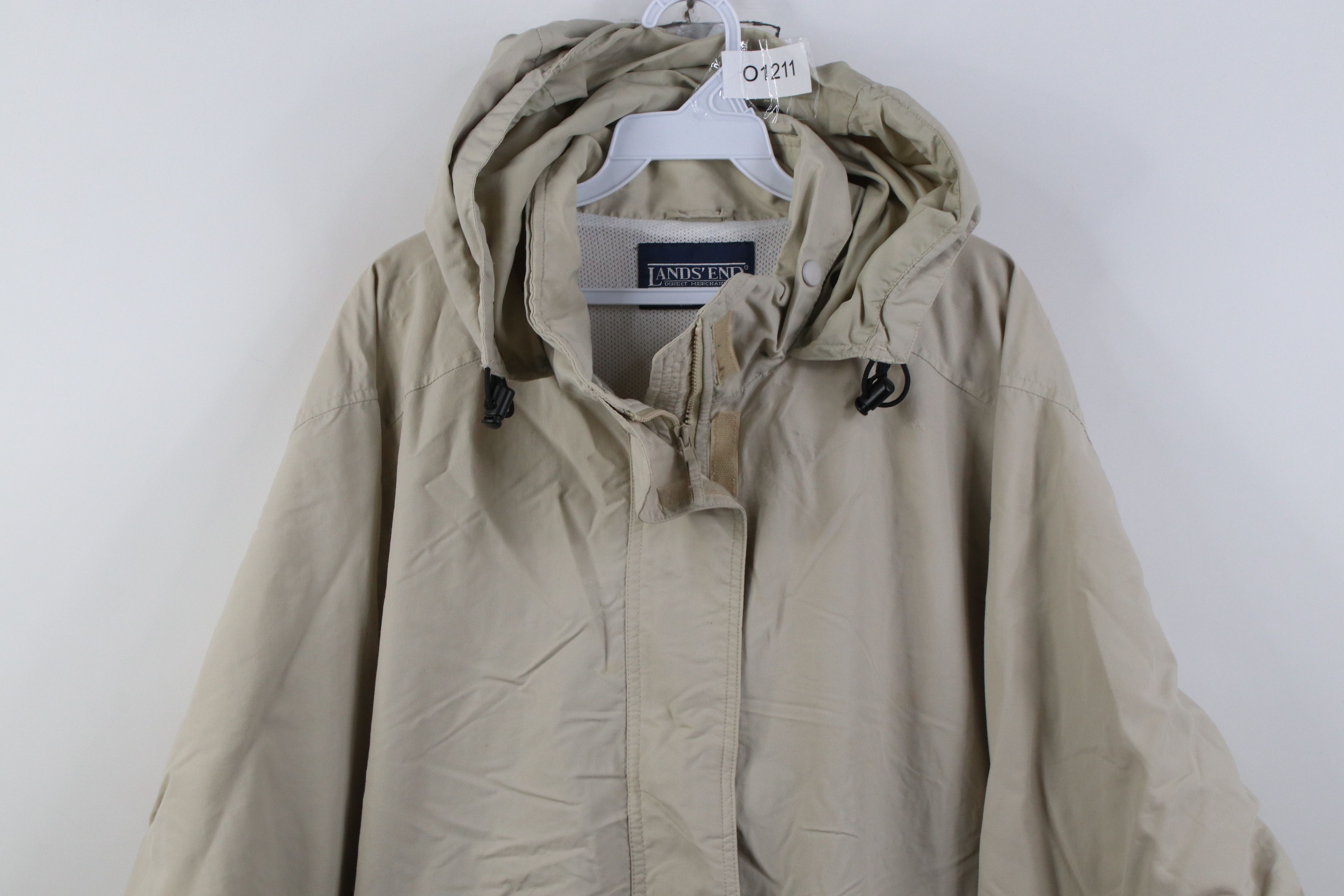 Lands' End Vintage 90s Lands End Full Zip Hooded Windbreaker Jacket Size US XL / EU 56 / 4 - 2 Thumbnail