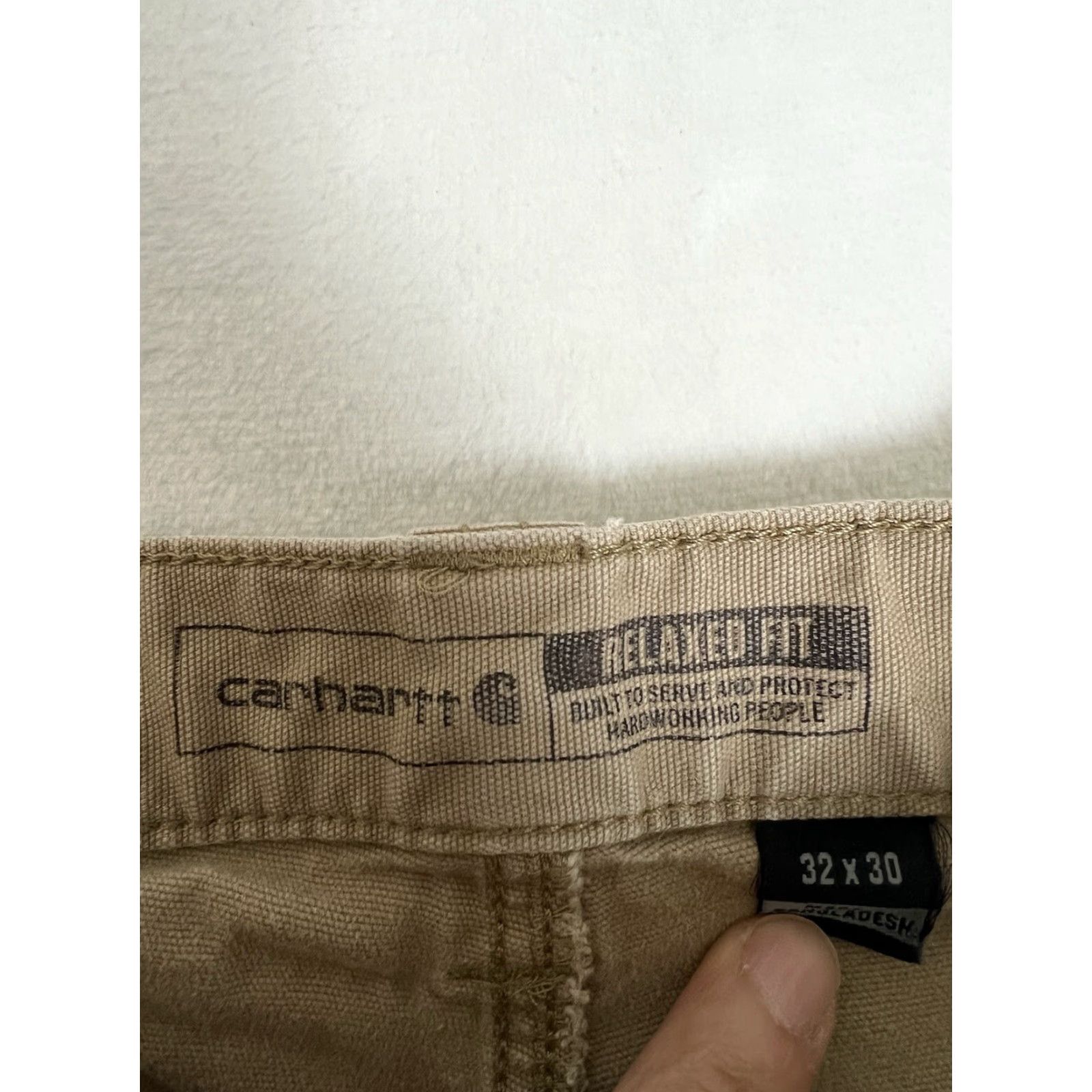 Carhartt Carhartt Pants Size 32x30 Beige Relaxed Fit Workwear 102291-253 DistressStain Size US 32 / EU 48 - 6 Thumbnail