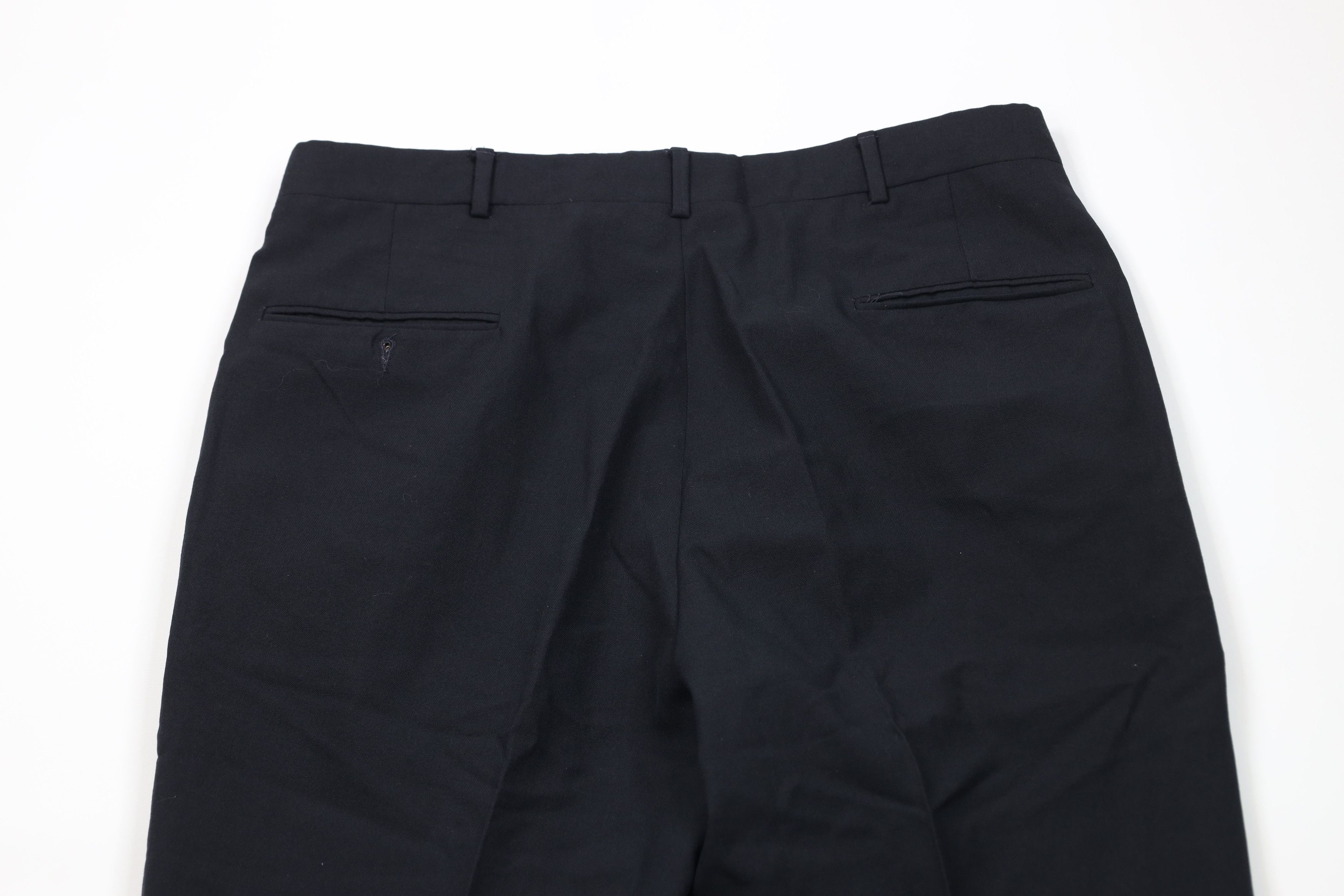 Vintage Vintage 70s Streetwear Wool Cuffed Wide Leg Pants Black USA Size US 34 / EU 50 - 12 Thumbnail