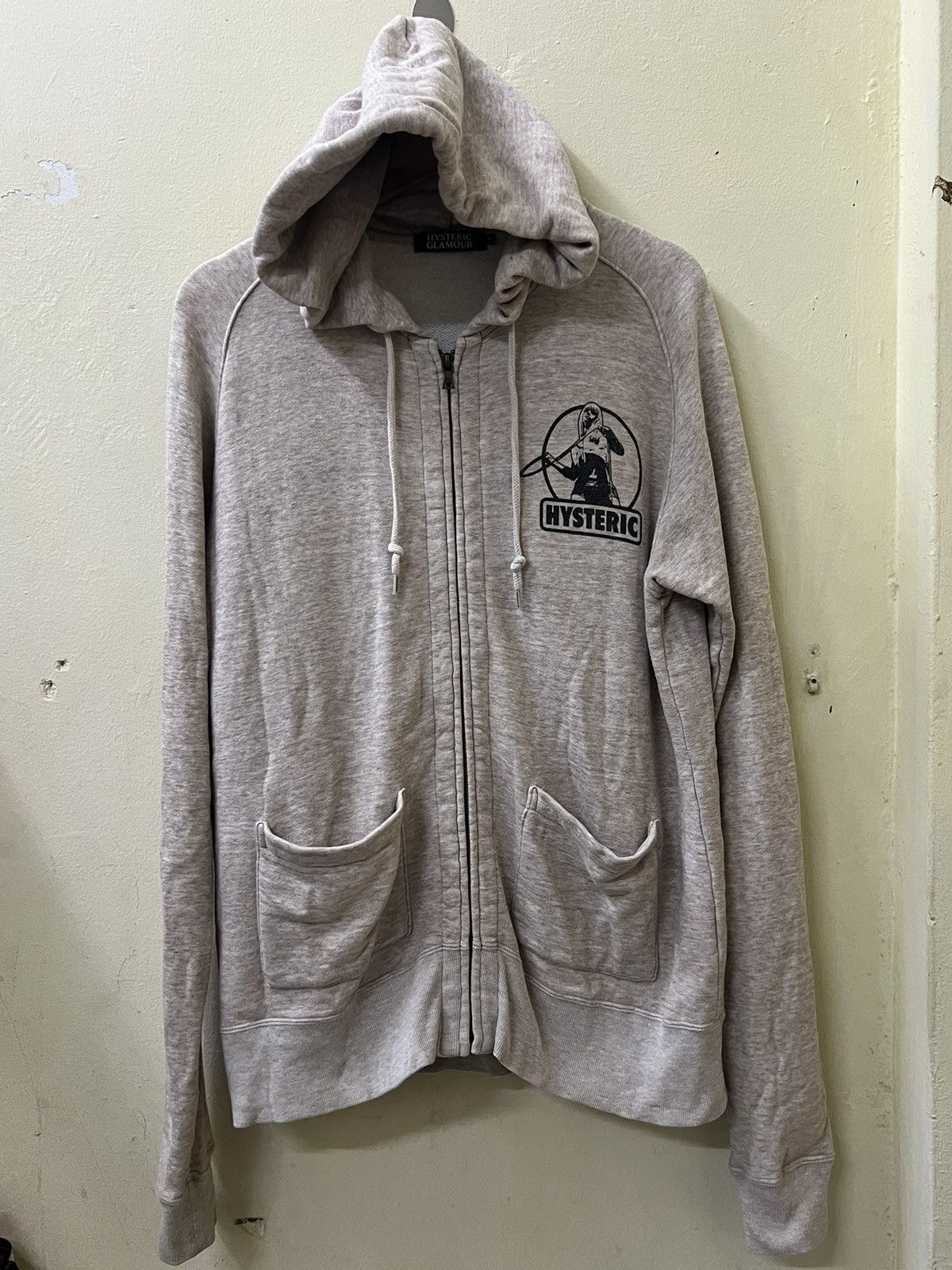 Hysteric Glamour × Vintage Hysteric Glamour zipper hoodie grey spell out authentic Size US M / EU 48-50 / 2 - 2 Thumbnail