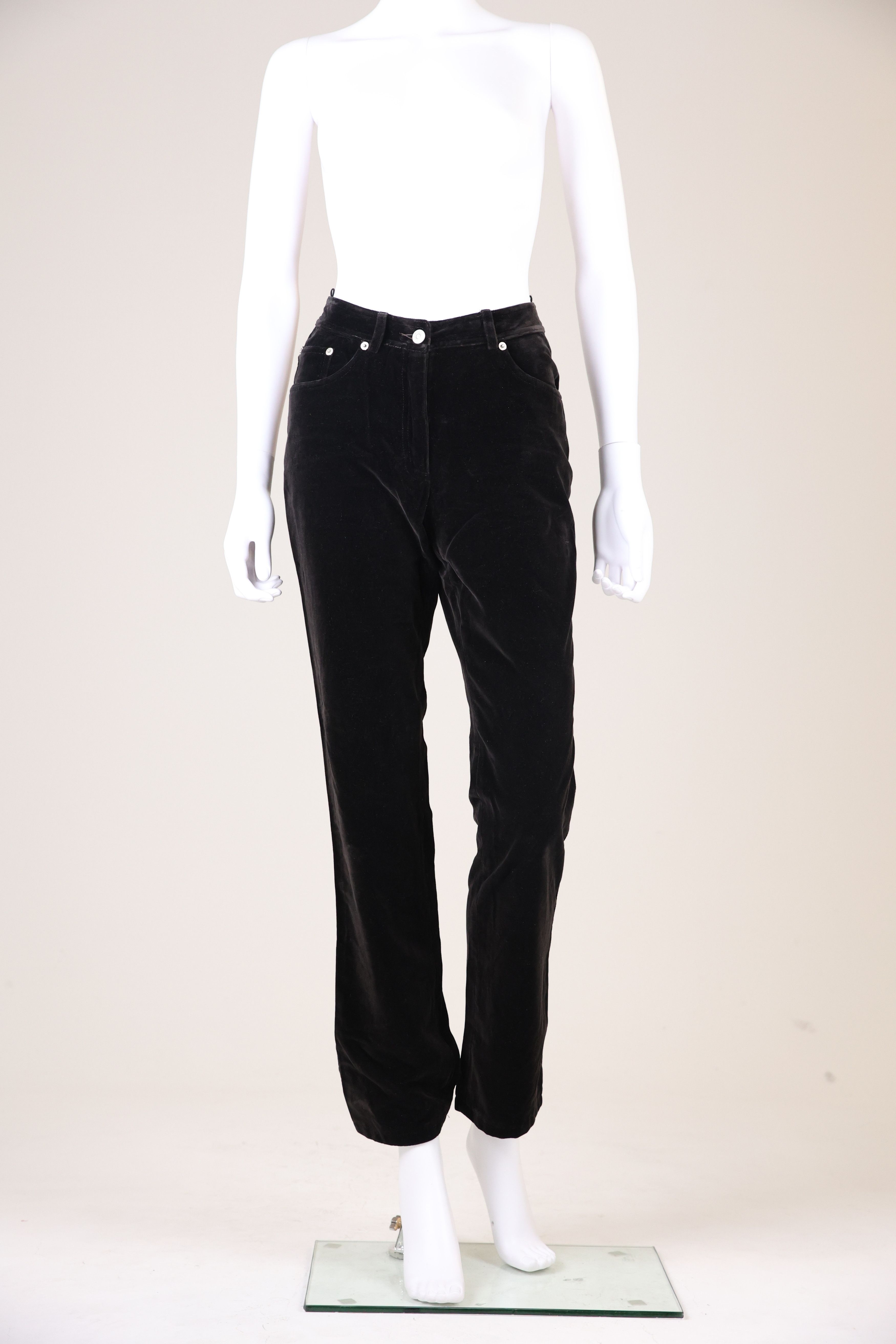 Gucci × Tom Ford F/W 1995 Bootcut Brown Velvet Pants Size 27" / US 4 / IT 40 - 5 Thumbnail