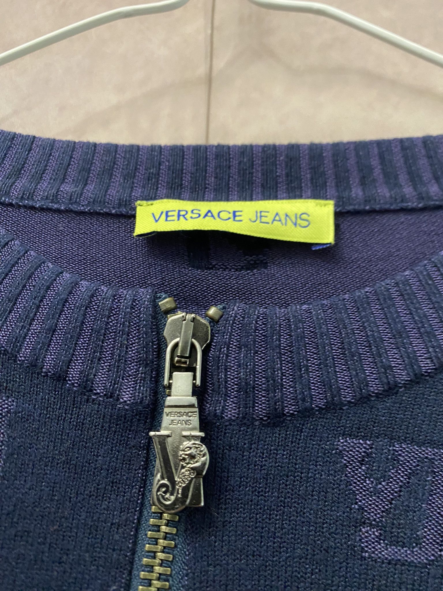 Designer × Versace Versace Jeans Zip-Sweater Monogram Luxury Size US M / EU 48-50 / 2 - 3 Thumbnail
