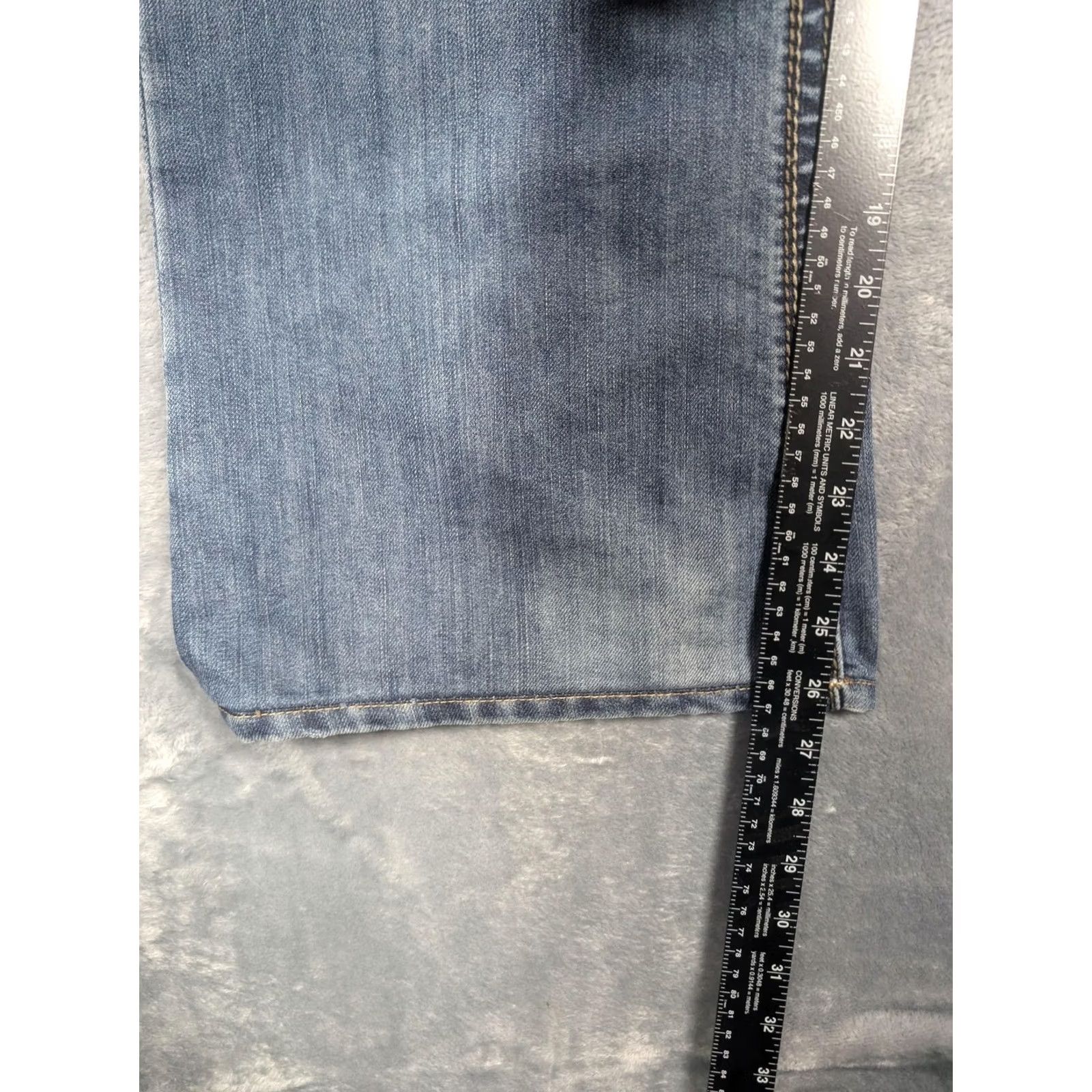 Vintage Seven7 Jeans Mens 40x32 Light Wash Blue Bootcut Denim Zip Fly Back Pockets Size US 40 / EU 56 - 4 Thumbnail