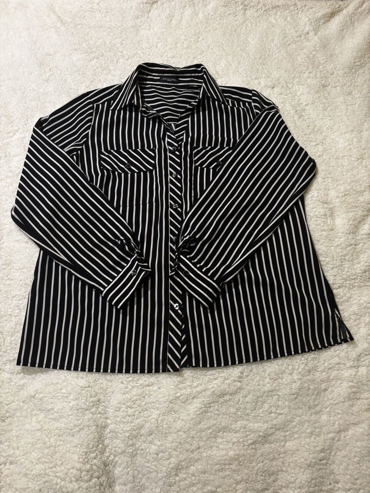 Other Women’s black & white blouse1910 Size L / US 10 / IT 46 - 1 Thumbnail
