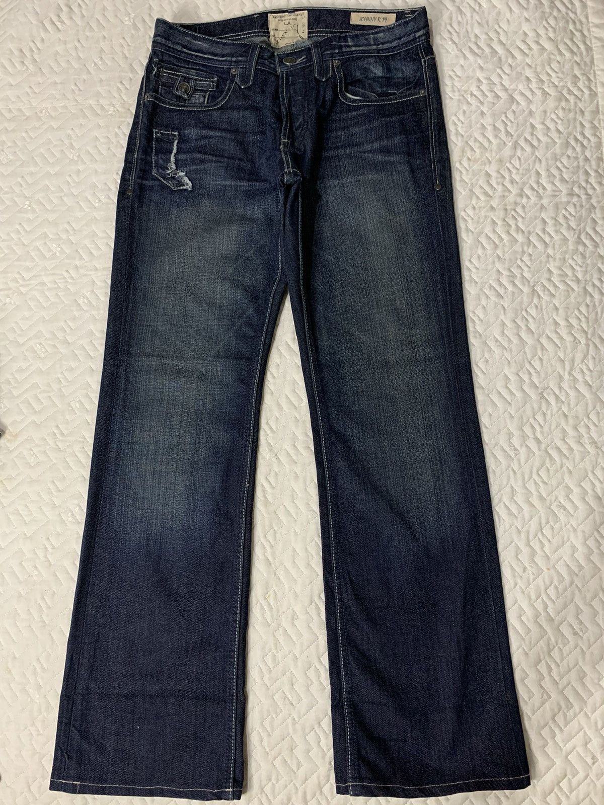 image of So Jeans By Jimmy Taverniti Flare Denim in Blue, Men's (Size 33)