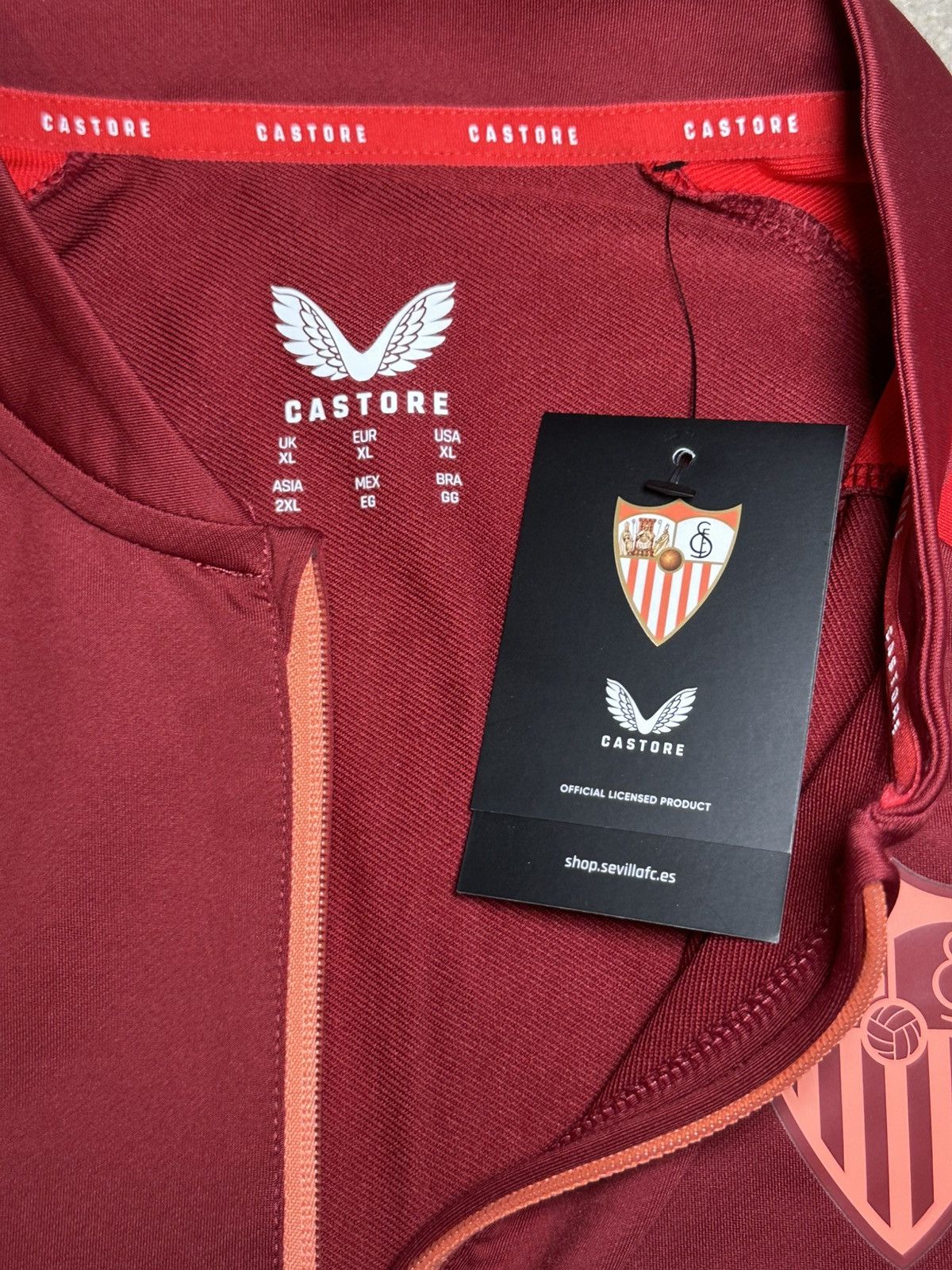 Castore Sevilla FC Training Quarter Zip Size US XL / EU 56 / 4 - 4 Thumbnail