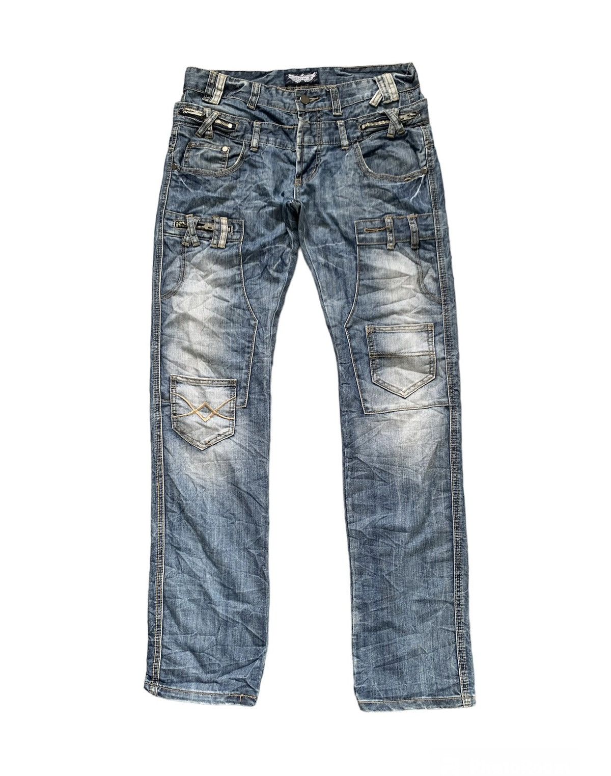 Japanese Brand Multipockets Functional Jeans Dal Denim Pant Nice Design Size US 33 - 1 Thumbnail