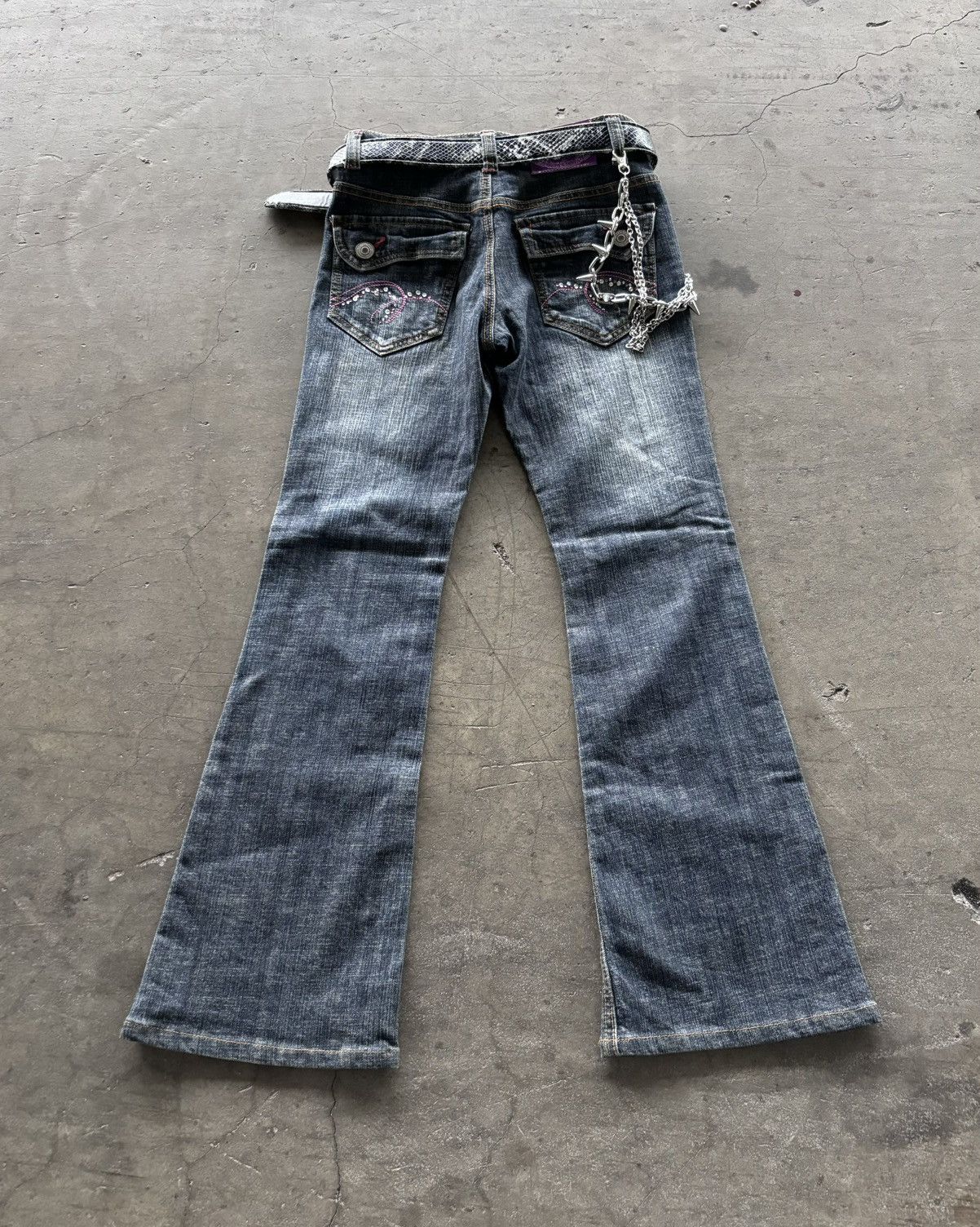 14th Addiction 2000s oo-la-la sasson mud wash flared denim jeans Size US 26 / EU 42 - 6 Thumbnail