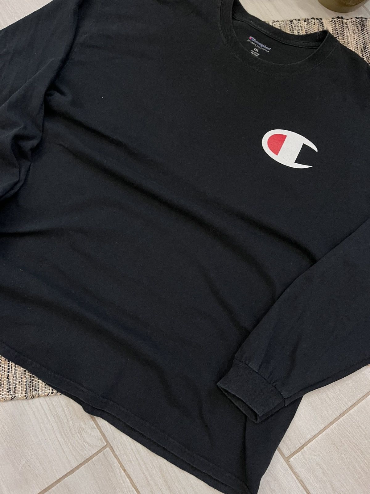 Champion × Vintage Vintage Champion Longsleeve Tshirt Black Oversize blank Size US XXL / EU 58 / 5 - 6 Thumbnail