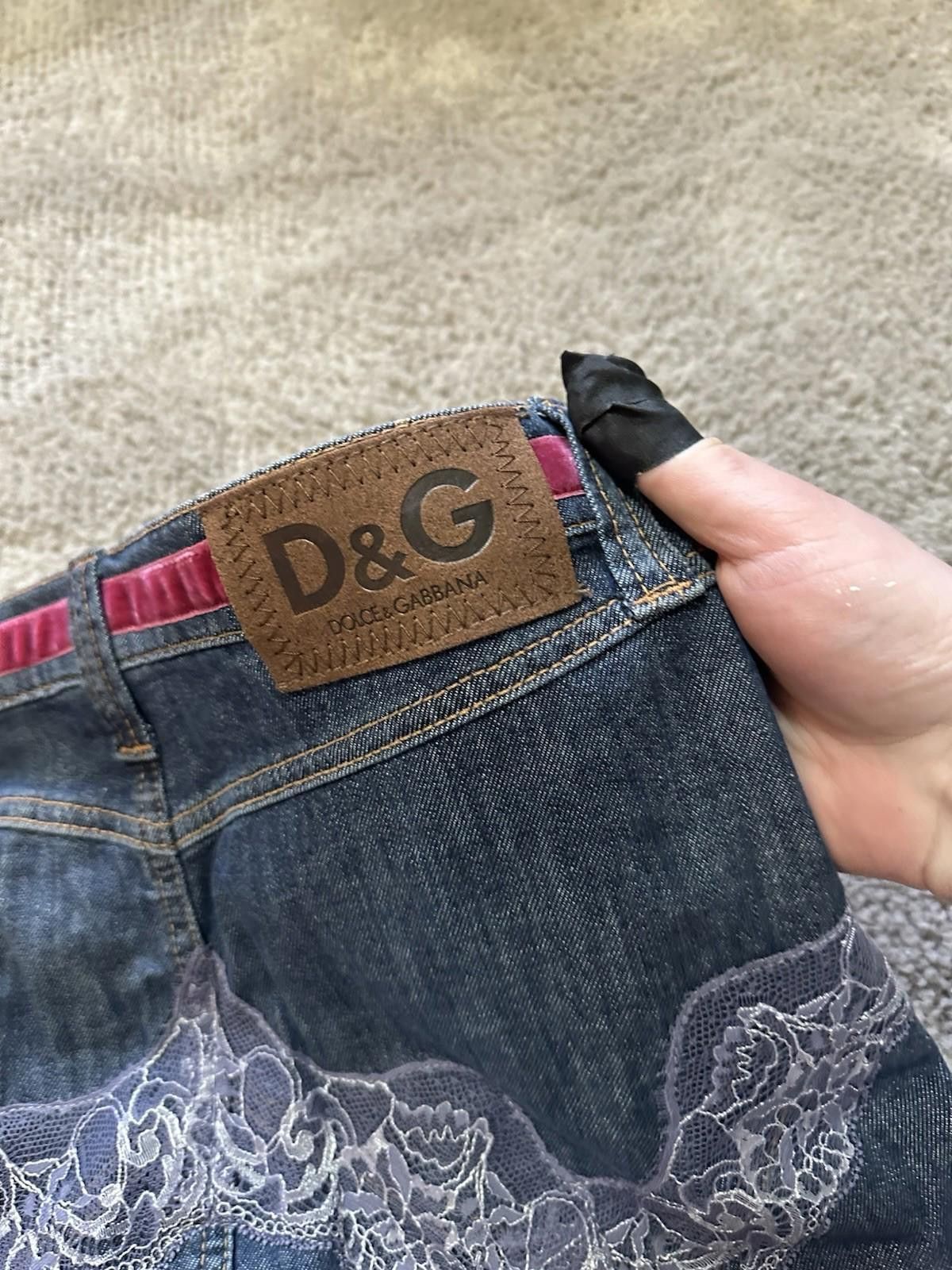 Dolce & Gabbana Vintage Dolce & Gabbana Women's Navy and Blue Skirt Size 32" / US 10 / IT 46 - 9 Thumbnail