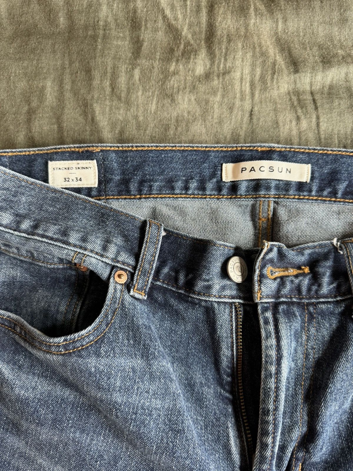 Pacsun Pacsun Stacked Skinny Denim Jeans Size US 32 / EU 48 - 3 Thumbnail