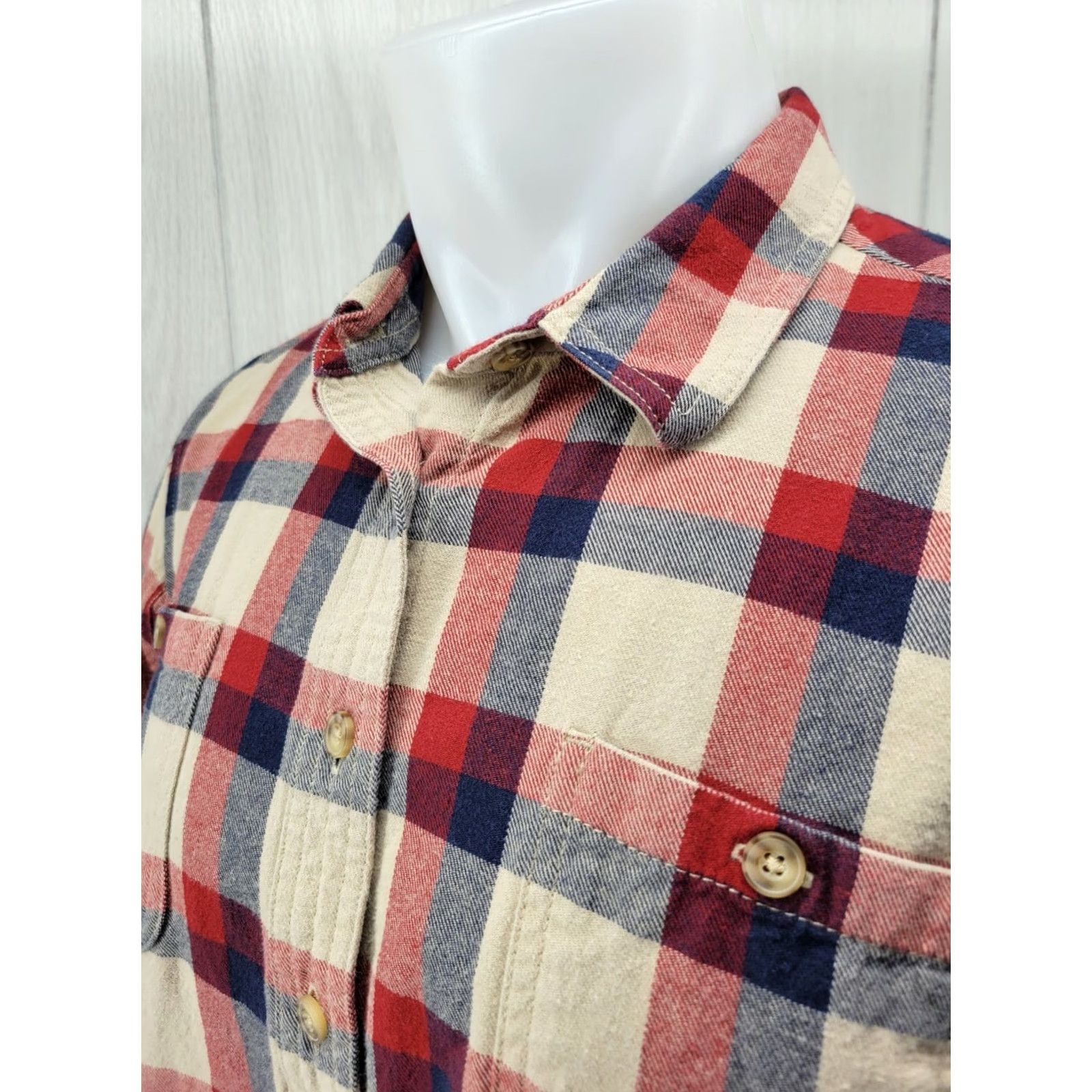 Vintage Duluth Men's L Flannel Button-Down Shirt Red Plaid Hunting Outdoors Banter Size US L / EU 52-54 / 3 - 3 Thumbnail