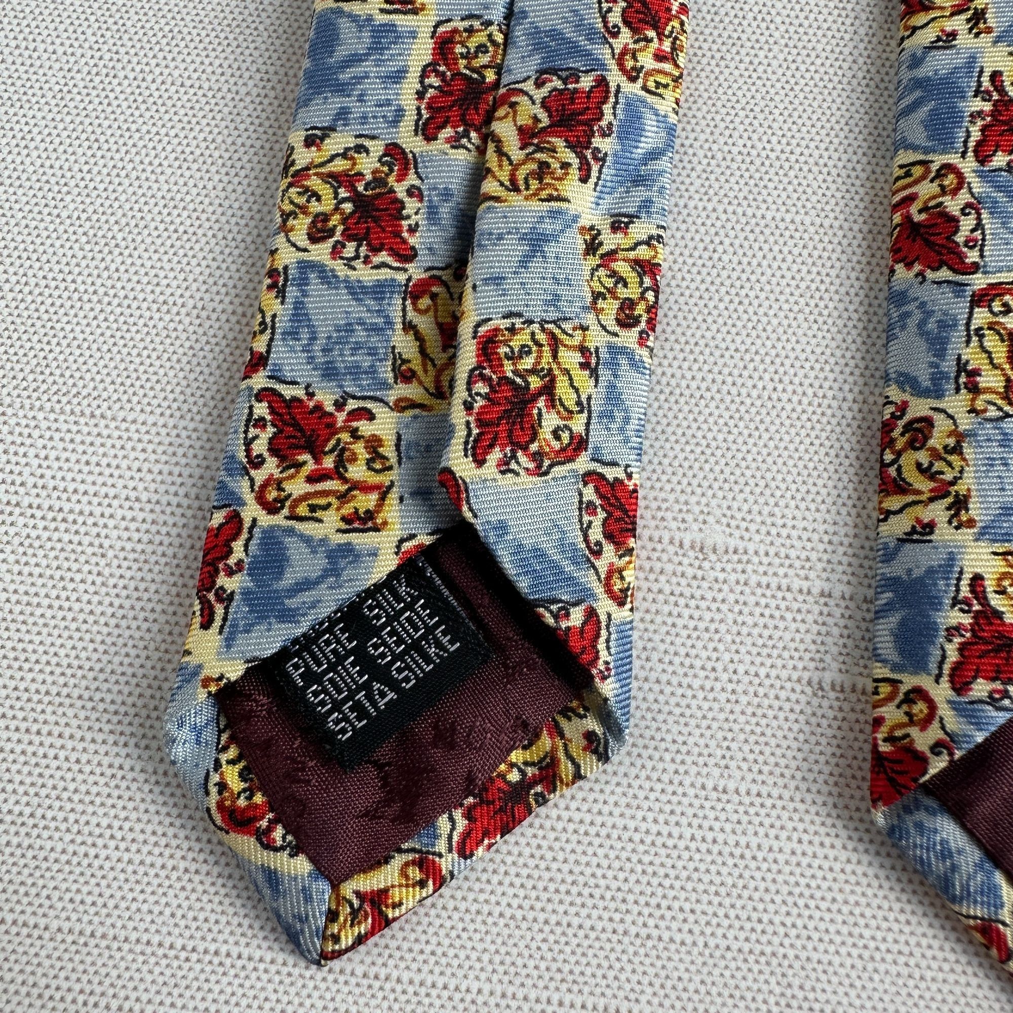 Other Pink London Mens Silk Tie Blue Red Yellow White Checkered Pa Size ONE SIZE - 6 Thumbnail