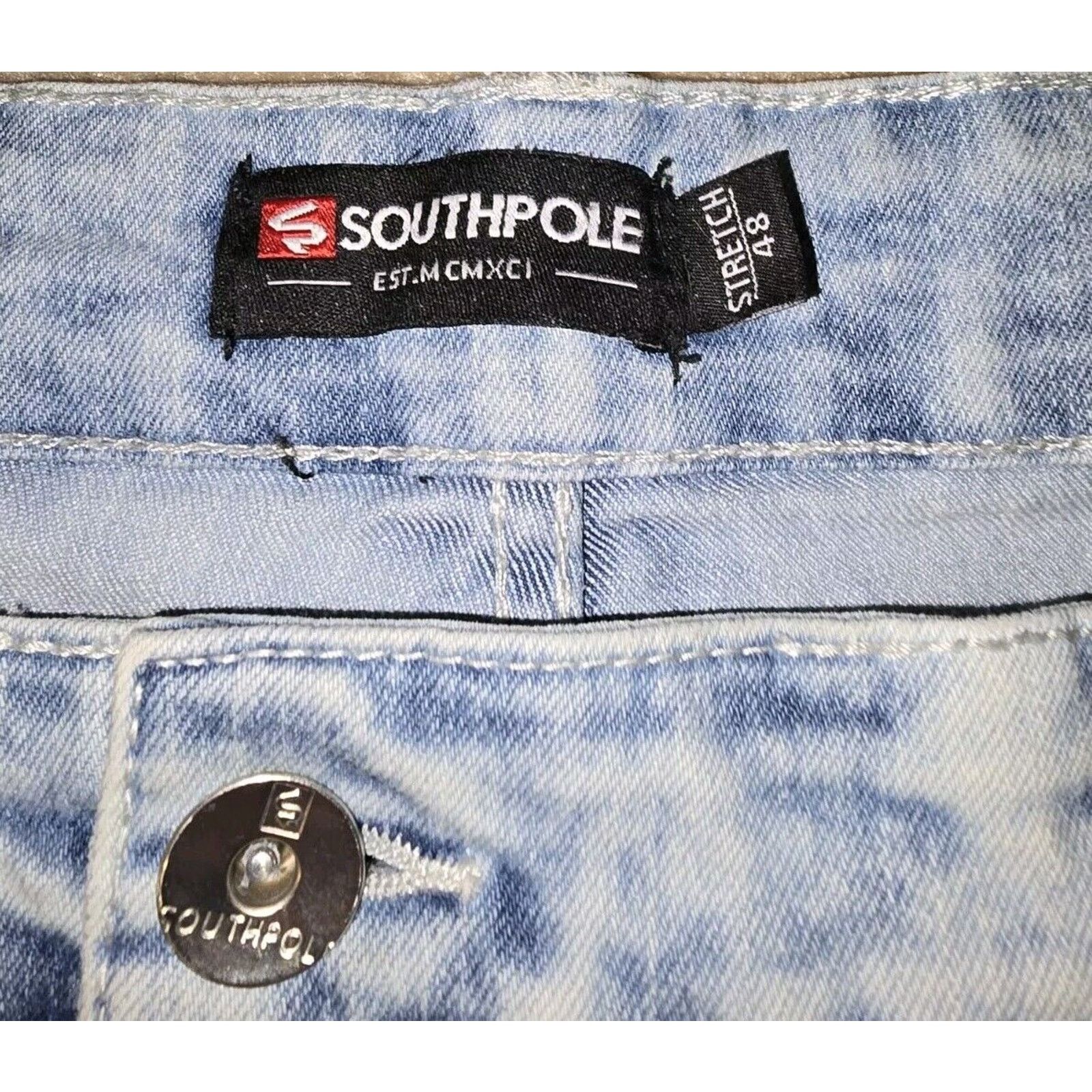 Southpole Southpole Shorts Mens 48 Denim Jorts Y2K Baggy Skate Urban Size US 44 / EU 60 - 3 Thumbnail