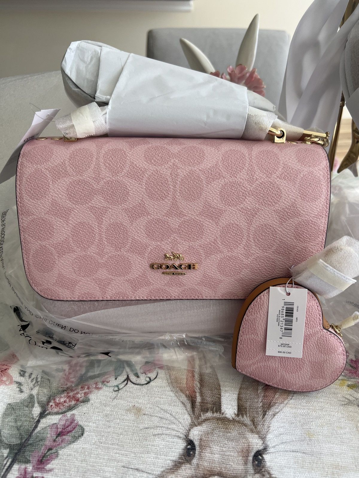 Coach Coach powder pink Klare bag heart charm 5 star seller Size ONE SIZE - 3 Thumbnail