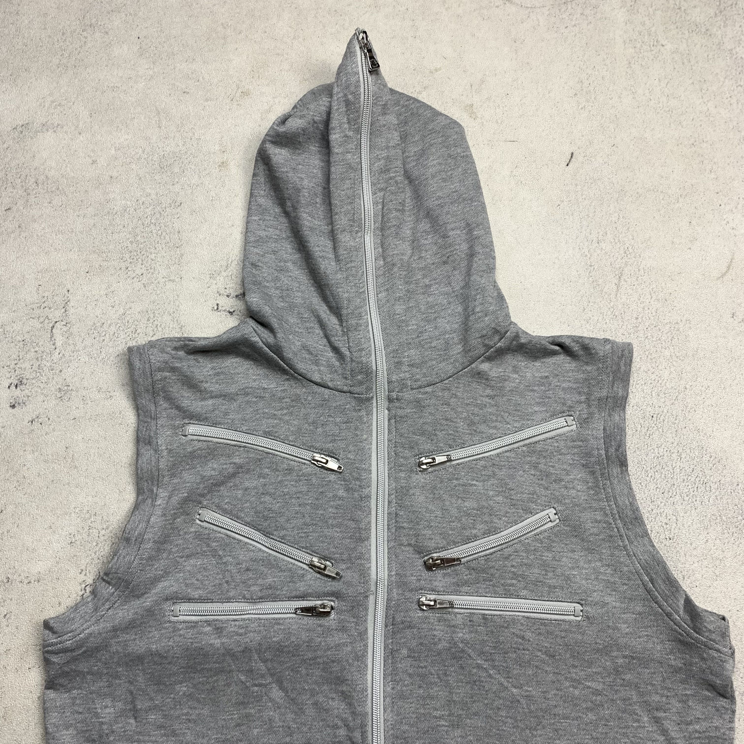 Japanese Brand Semantic Design Sleeveless Zip-Up Hoodie Vest Multi-Zipper Size US L / EU 52-54 / 3 - 2 Thumbnail