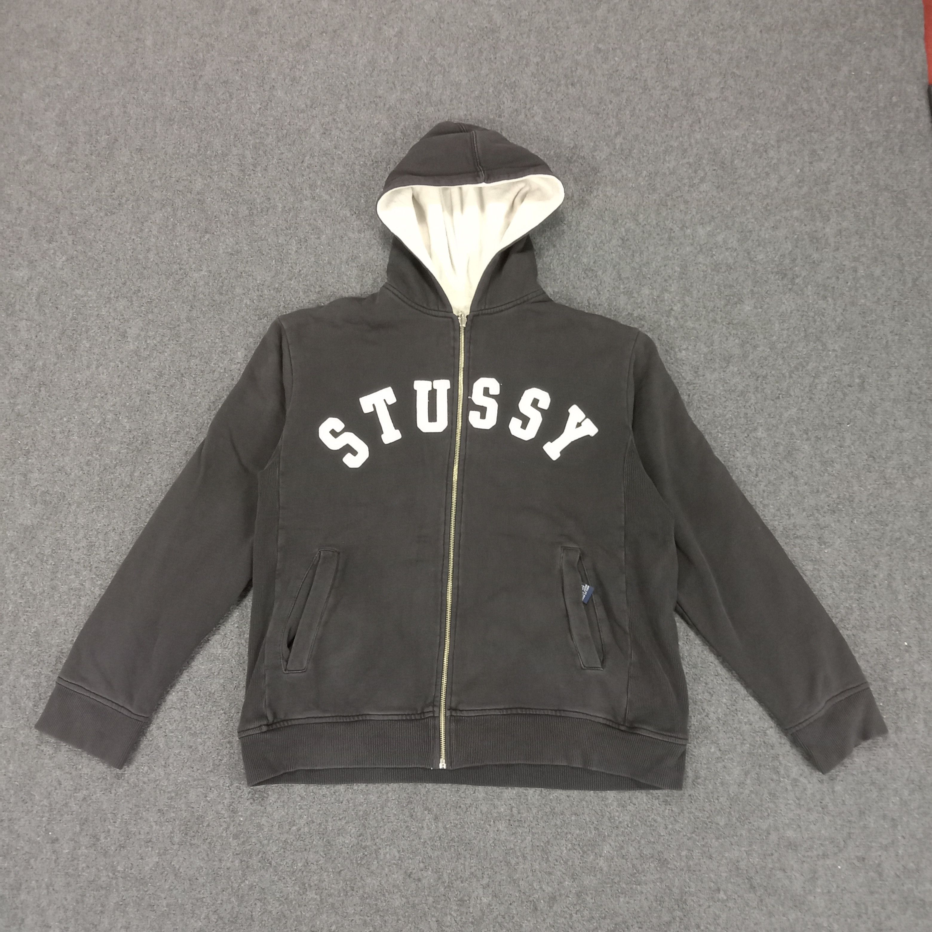 Stussy × Vintage Stussy Streetwear Style Spellout Hoodies Jacket Size US L / EU 52-54 / 3 - 1 Thumbnail