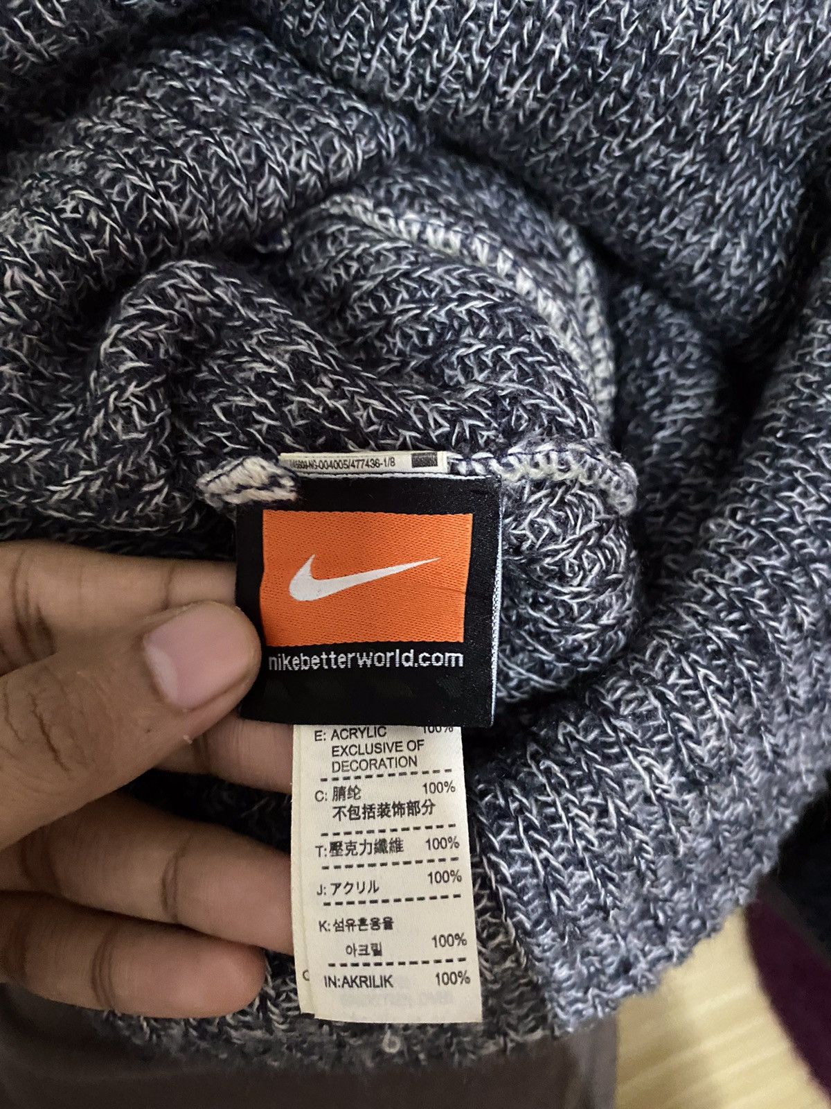 Nike × Vintage Vintage Nike Small Logo Beanie Hat Size ONE SIZE - 5 Thumbnail
