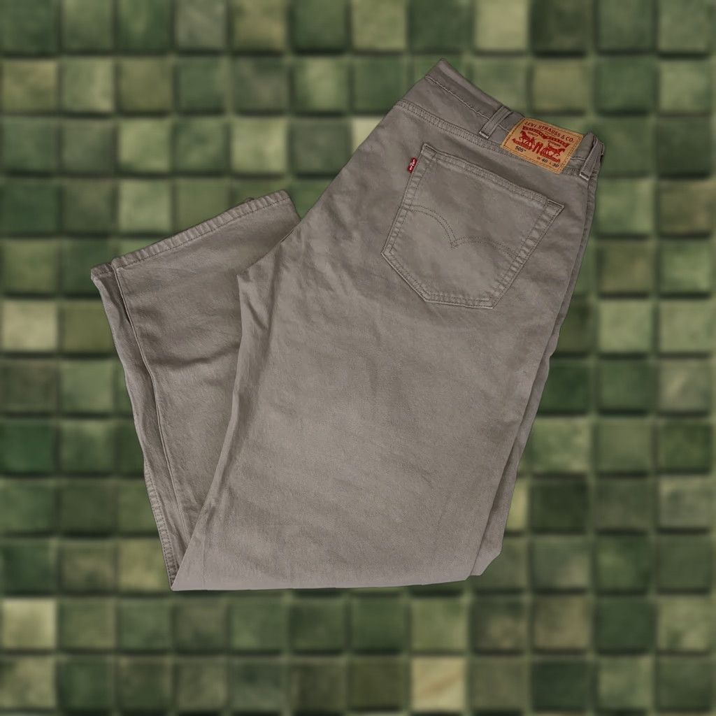 Levi's Levi’s 505 Straight Leg Khaki Twill Men’s Pants 40x30 Beige Cotton Blend Regular 5-Pocket Jeans MENS Size US 40 / EU 56 - 1 Thumbnail