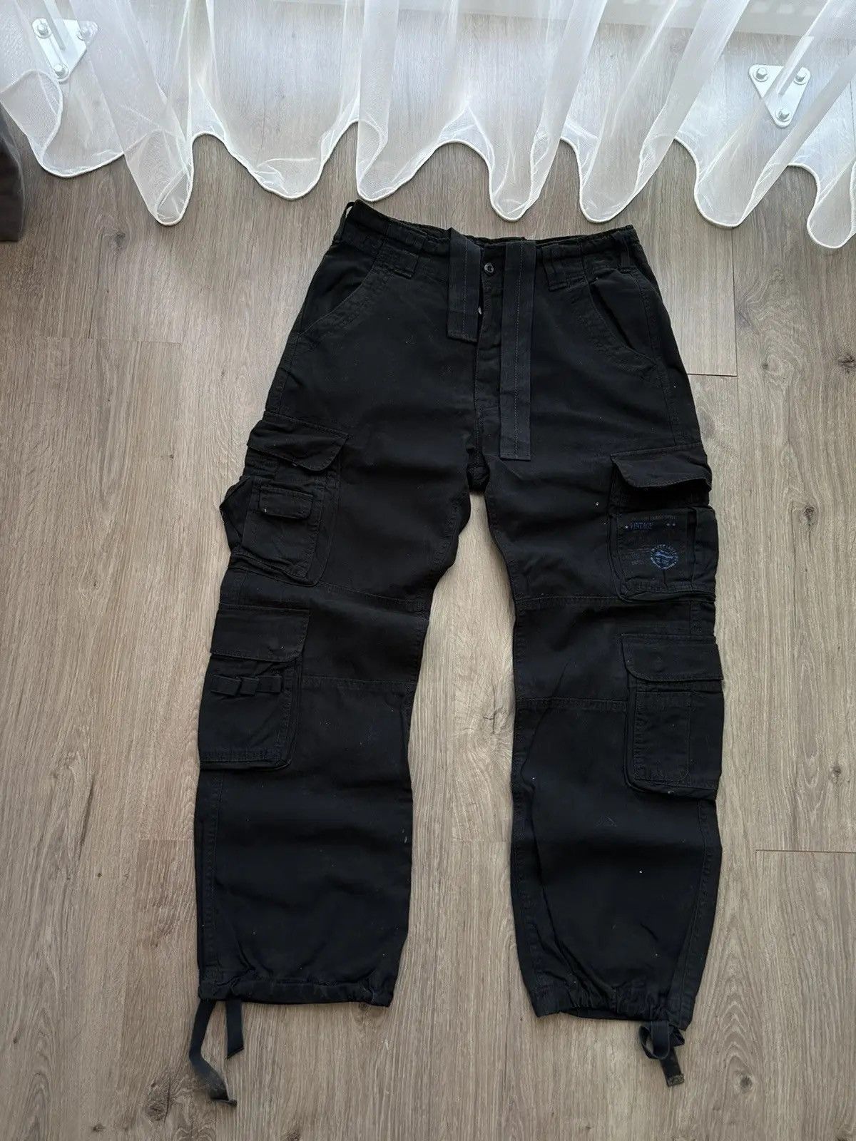 Japanese Brand × Vintage Vintage Cargo Bandit Denim Black Streetwear Pants Size US 32 / EU 48 - 9 Thumbnail