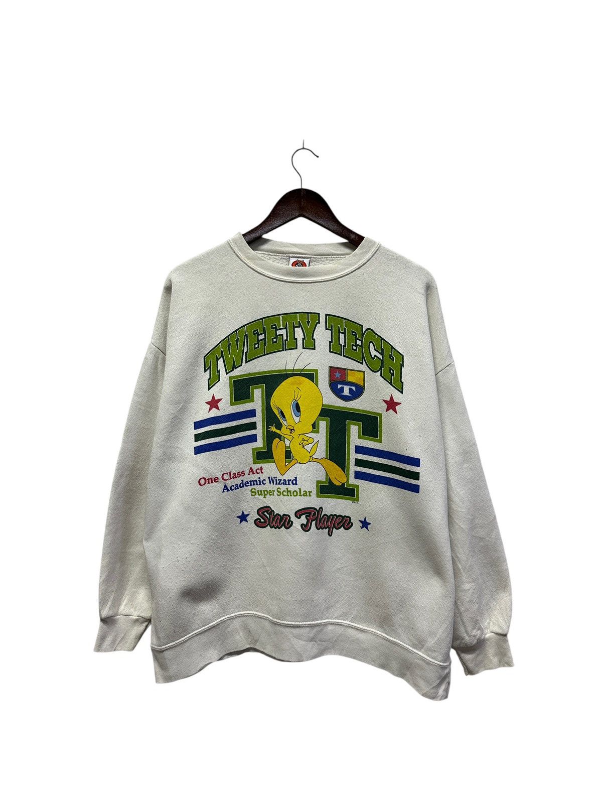 Warner Bros Vintage 90s Looney Tunes Tweety Tech Usa Size US XL / EU 56 / 4 - 1 Thumbnail