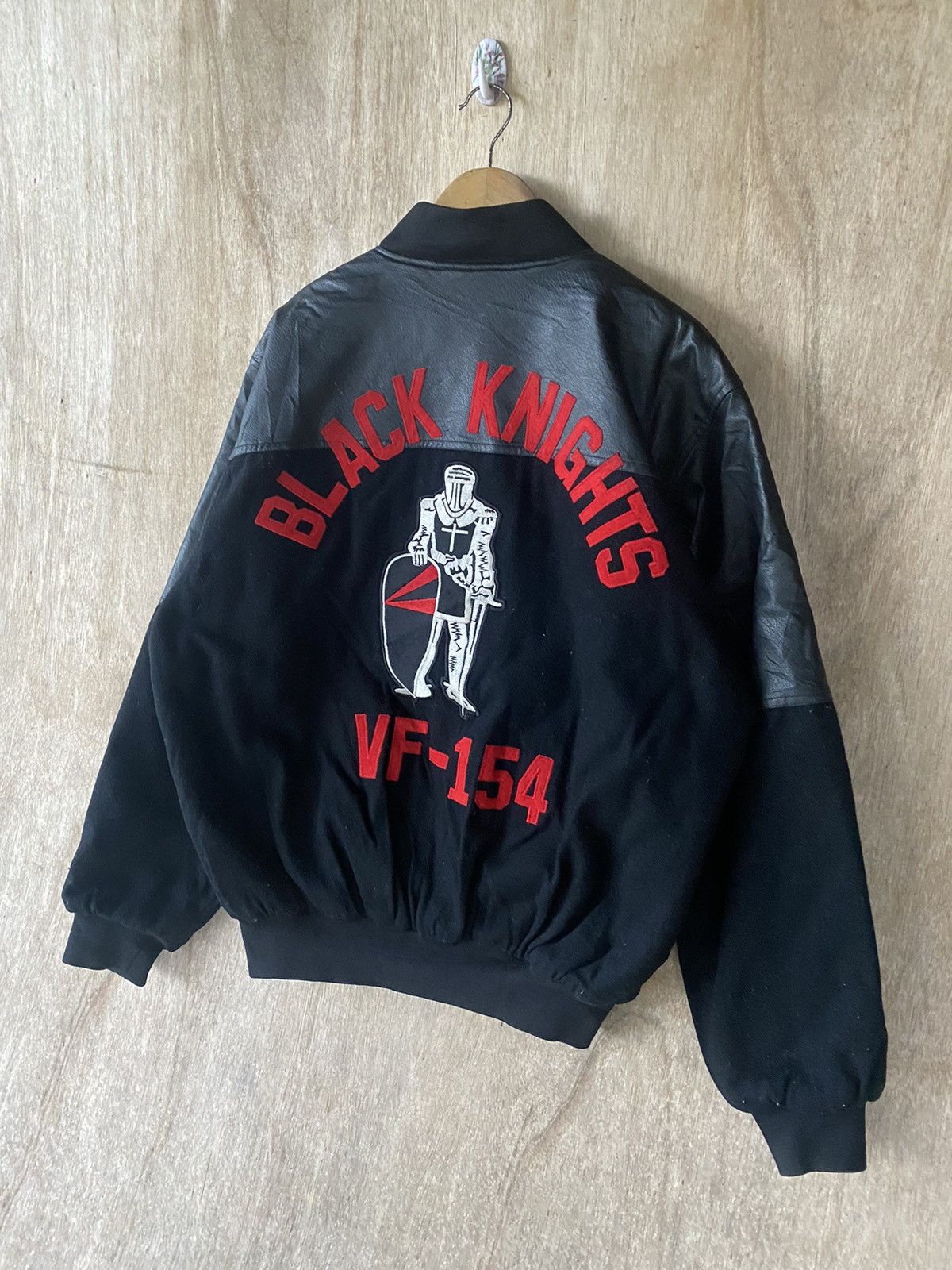 Other 👘SALE👘BLACK KNIGHT VF-154 WOOL VARSITY JACKET Size US XL / EU 56 / 4 - 3 Thumbnail