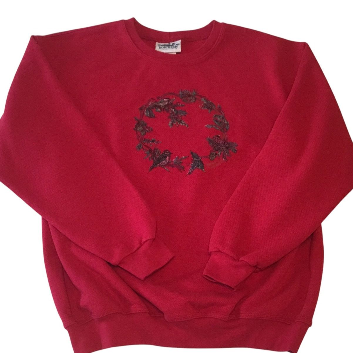 Northern Reflections Northern Reflections Red Sweatshirt Wreath Birds Pine Cone M Size M / US 6-8 / IT 42-44 - 1 Thumbnail