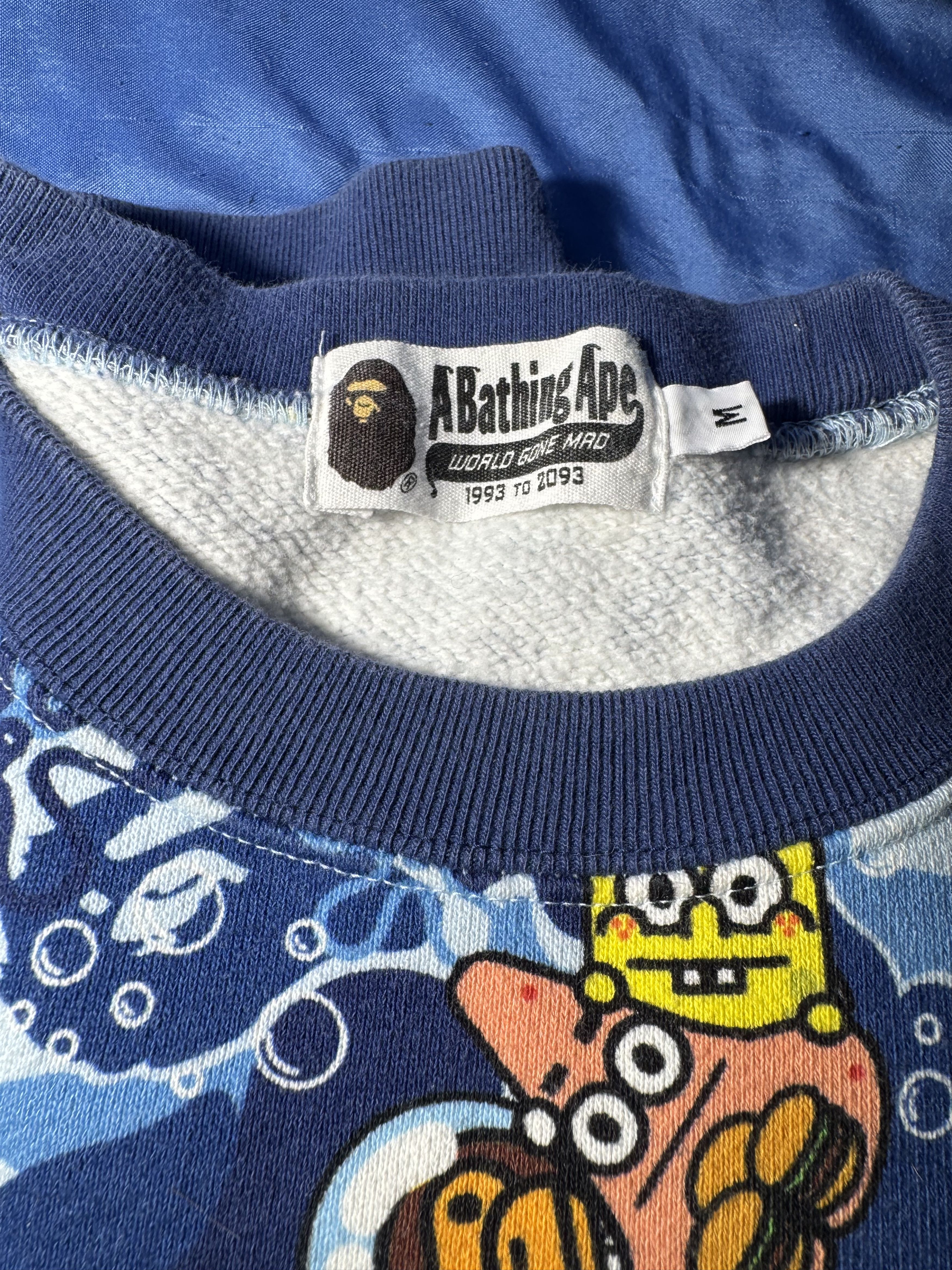 Bape Bape x Spongebob vintage crewneck sweater medium *rare* Size US M / EU 48-50 / 2 - 7 Thumbnail