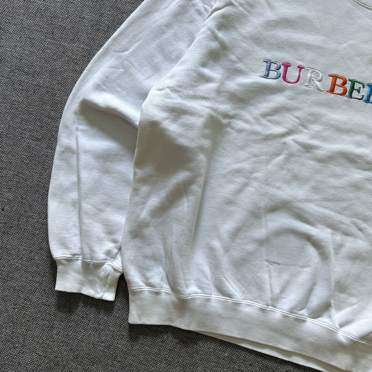 Burberry BURBERRYS Multicolor Embroidered Logo Crewneck Sweatshirt Size US L / EU 52-54 / 3 - 3 Thumbnail
