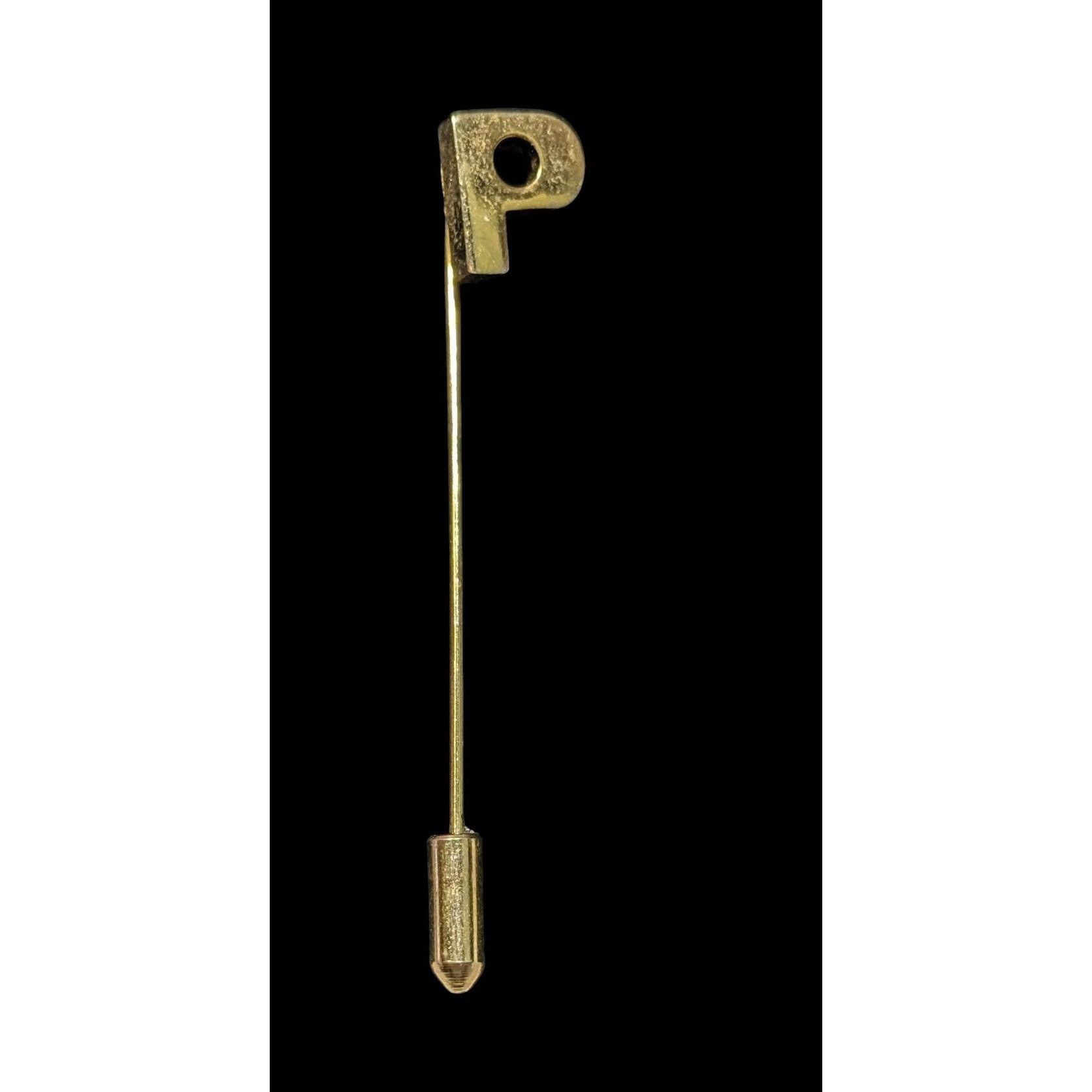 Other Vintage Monogram P Uppercase Block Stick Pin Size ONE SIZE - 1 Thumbnail