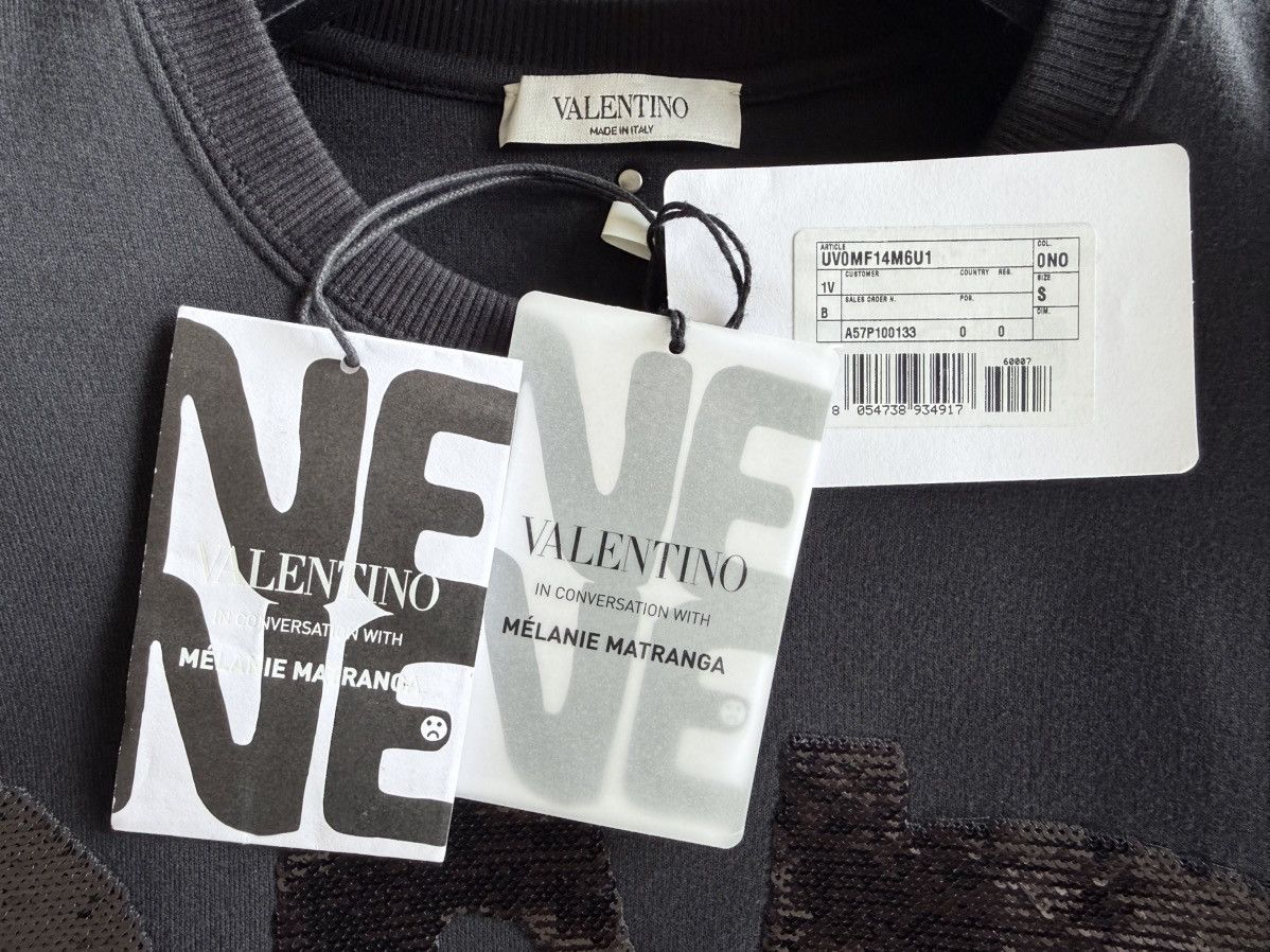 Valentino Authentic Valentino Garavani Black Sequin Sweatshirt Size US S / EU 44-46 / 1 - 11 Thumbnail