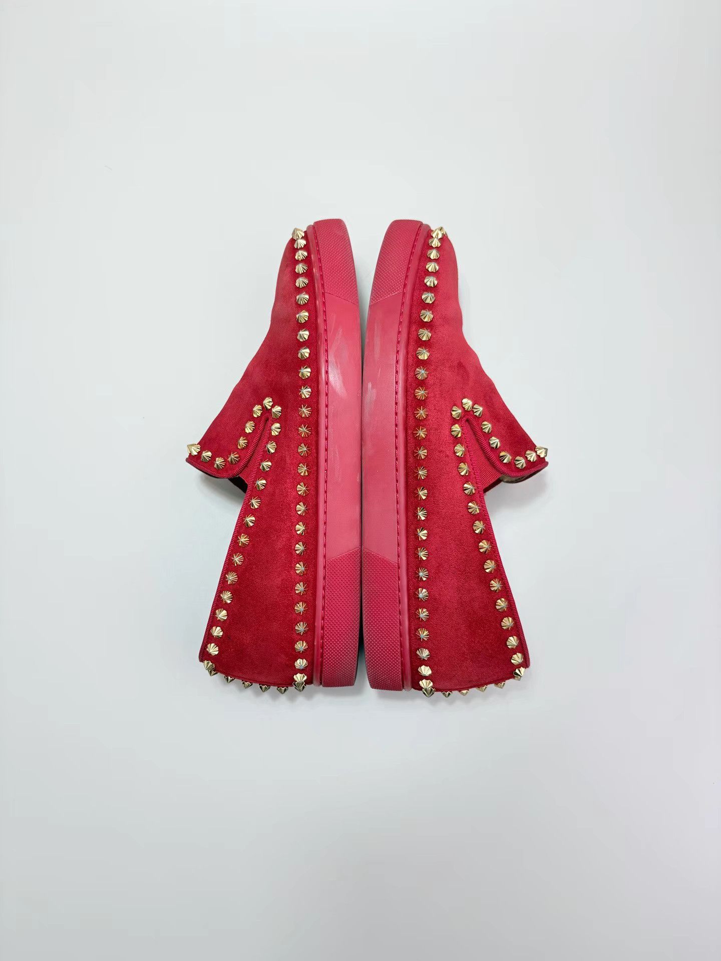 Christian Louboutin CHRISTIAN LOUBOUTIN CL Red Rivet Sneakers K1 Size US 6.5 / EU 39-40 - 5 Thumbnail