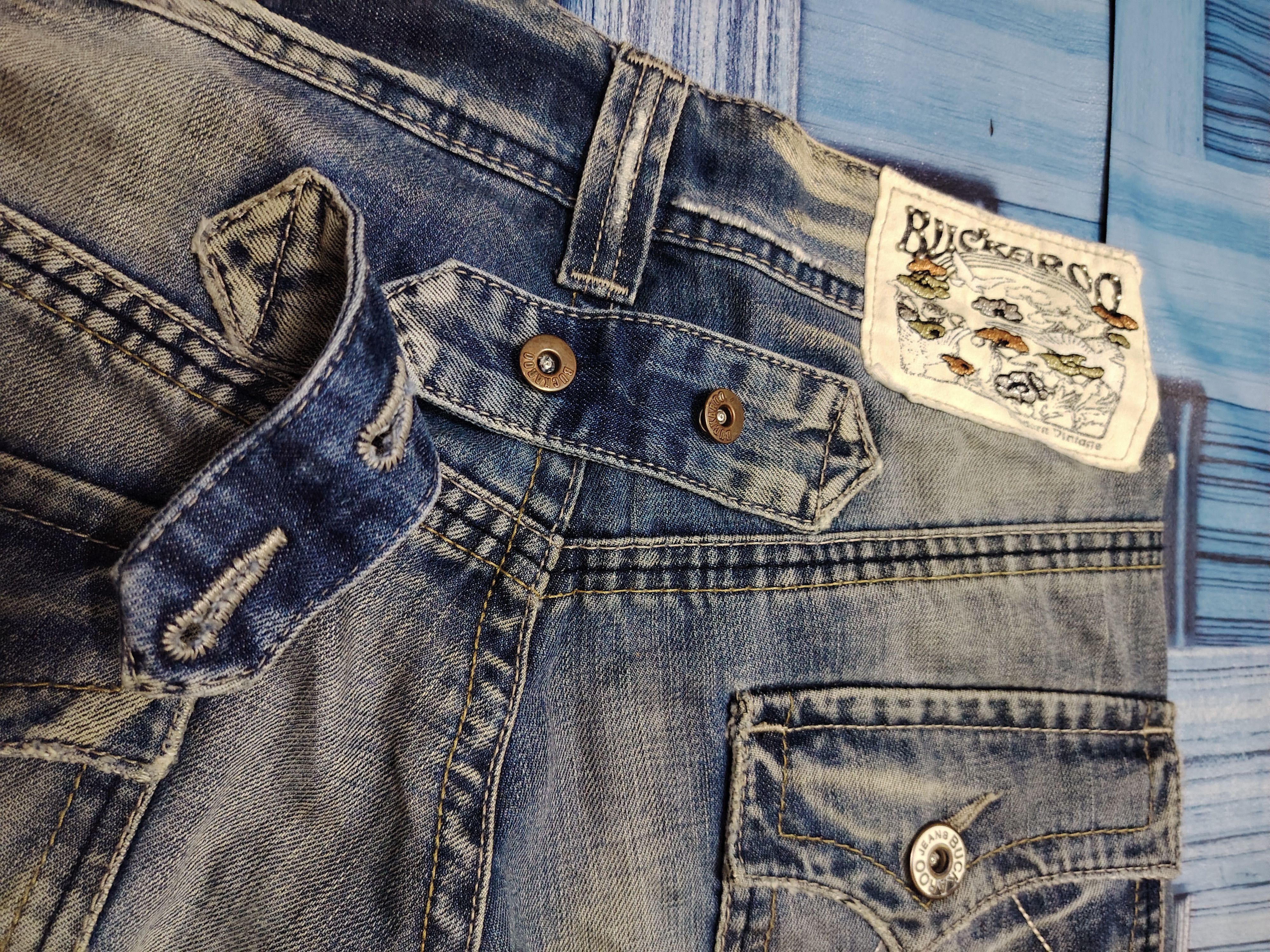 Hysteric Glamour 💥Thrashed💥 90s Buckaroo Flared Jeans Distressed Bootcut Size US 28 / EU 44 - 21 Thumbnail