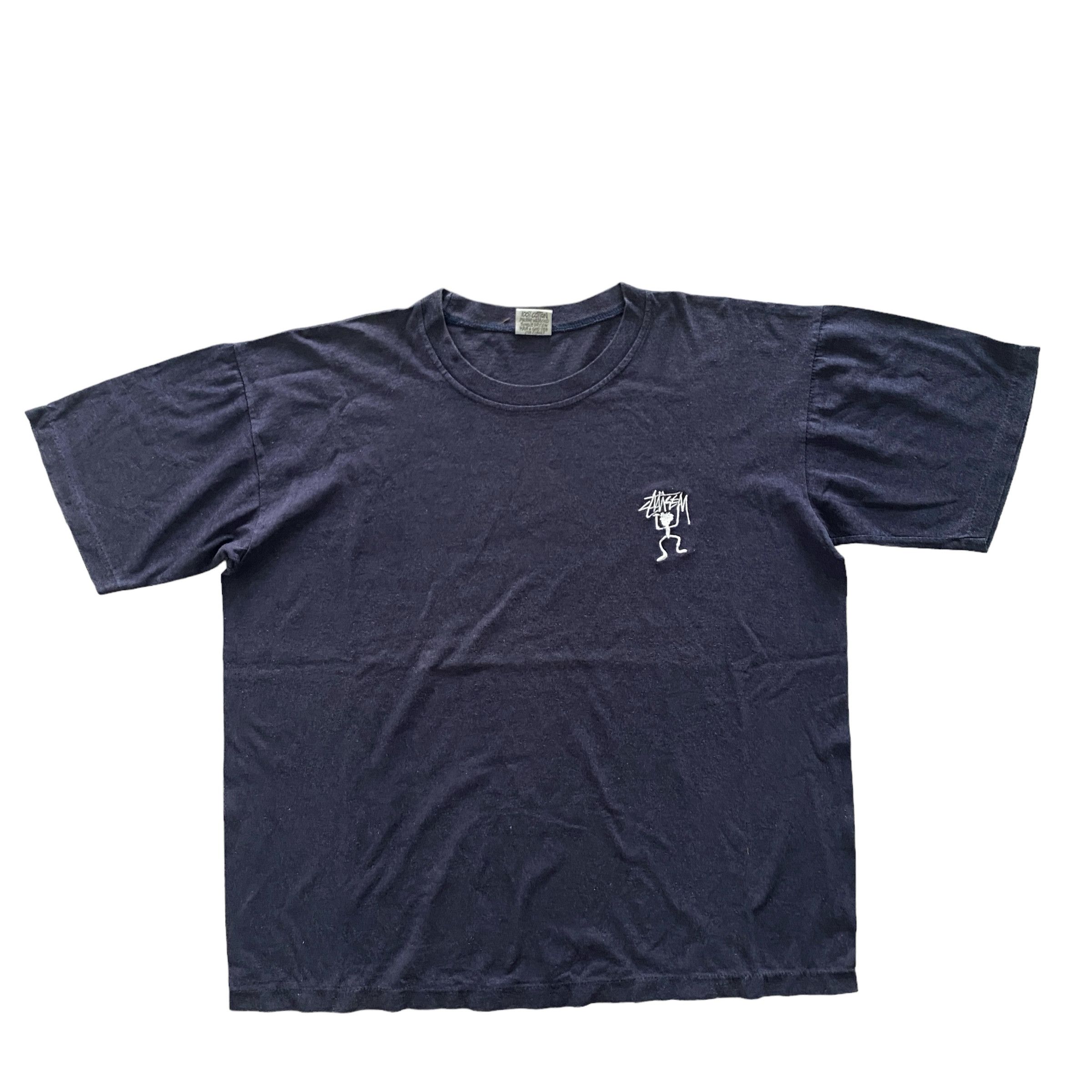 Stussy × Vintage Vintage 90's Stussy Stick Man Tee Tshirt Single Sticth Size US XL / EU 56 / 4 - 1 Thumbnail