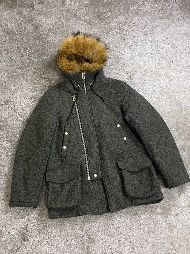 Le Grande Bleu (L.G.B.) 💥racoon fur💥Nano universe wool double zipper fur Size US M / EU 48-50 / 2 - 4 Thumbnail