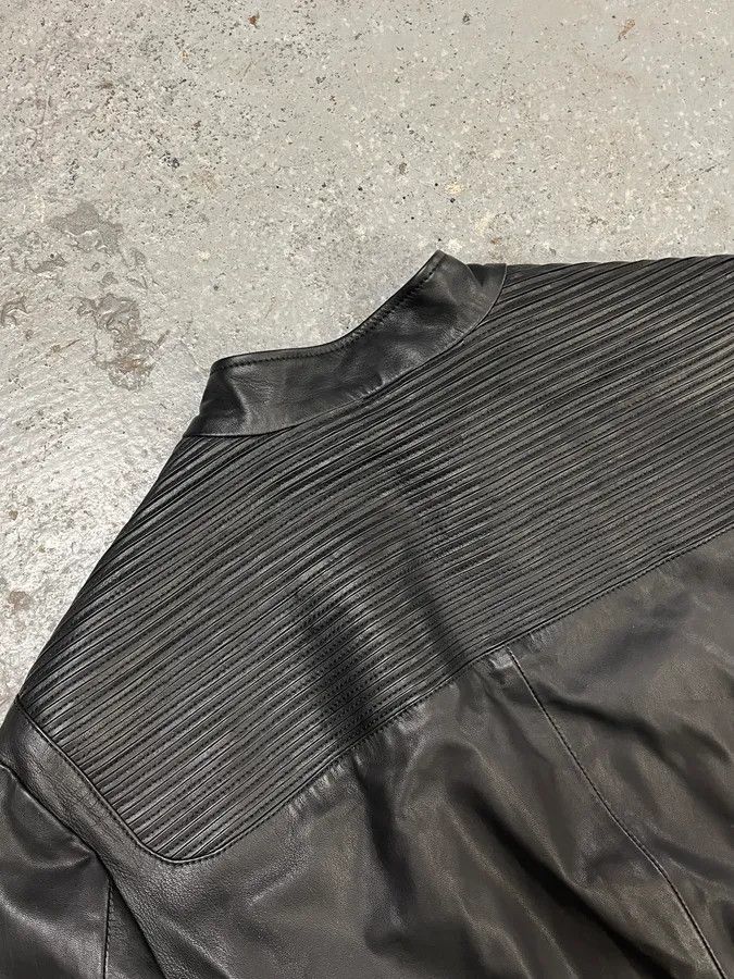 Emporio Armani SS2017 Emporio Armani Biker Padded Black Leather Jacket Size US M / EU 48-50 / 2 - 6 Thumbnail