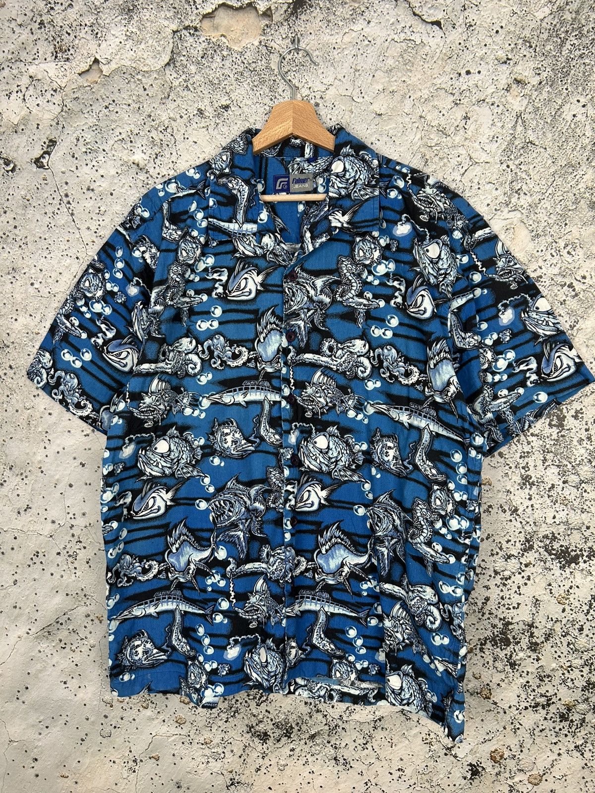 Vintage Vintage Fish Rap Baggy Shirt Y2K Hip Hop Skate Streetwear Size US L / EU 52-54 / 3 - 1 Thumbnail
