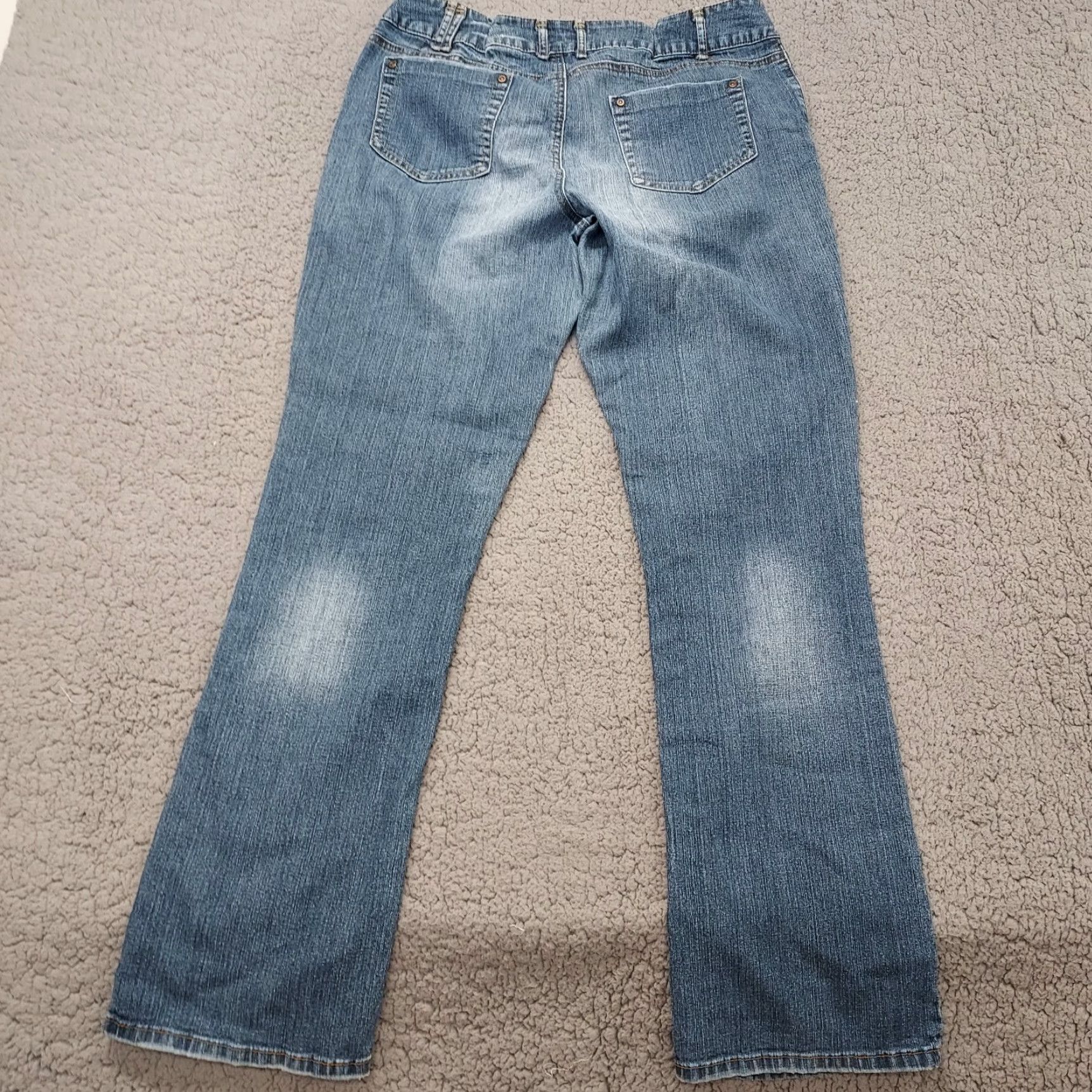 Vintage Cato Jeans Women's 14 Denim Straight High Rise Blue 5-Pocket Regular Stretch Vintage: No (FLAWED) Size 36" / US 14 / IT 50 - 2 Thumbnail