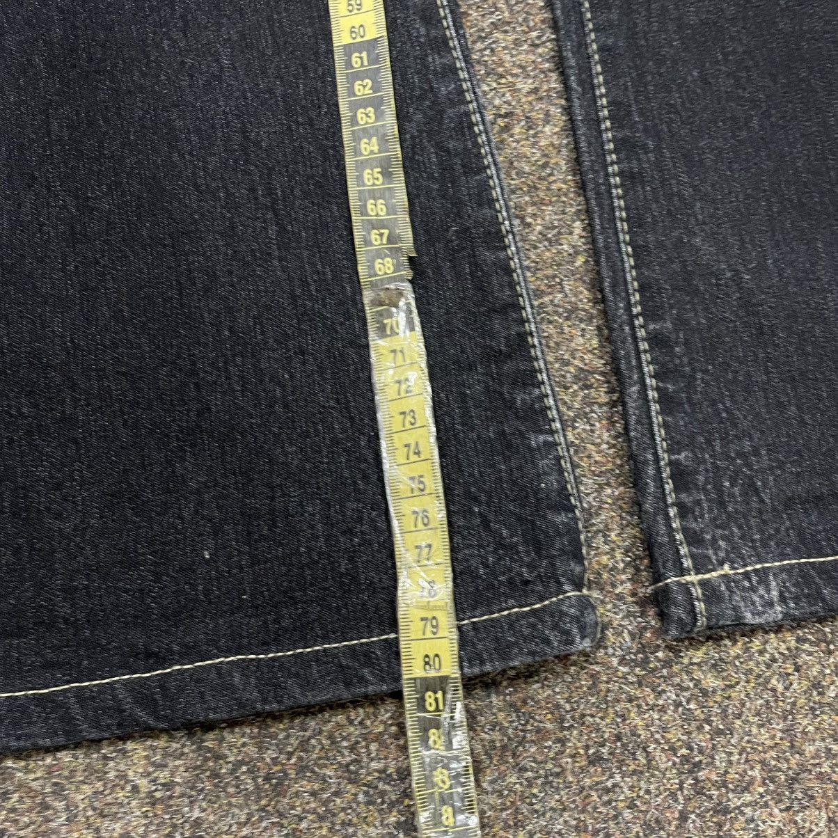 Vintage Vintage Y2K Baggy Wide Leg Flared Jeans Grunge Faded Logo 32 Size 32" / US 10 / IT 46 - 7 Thumbnail