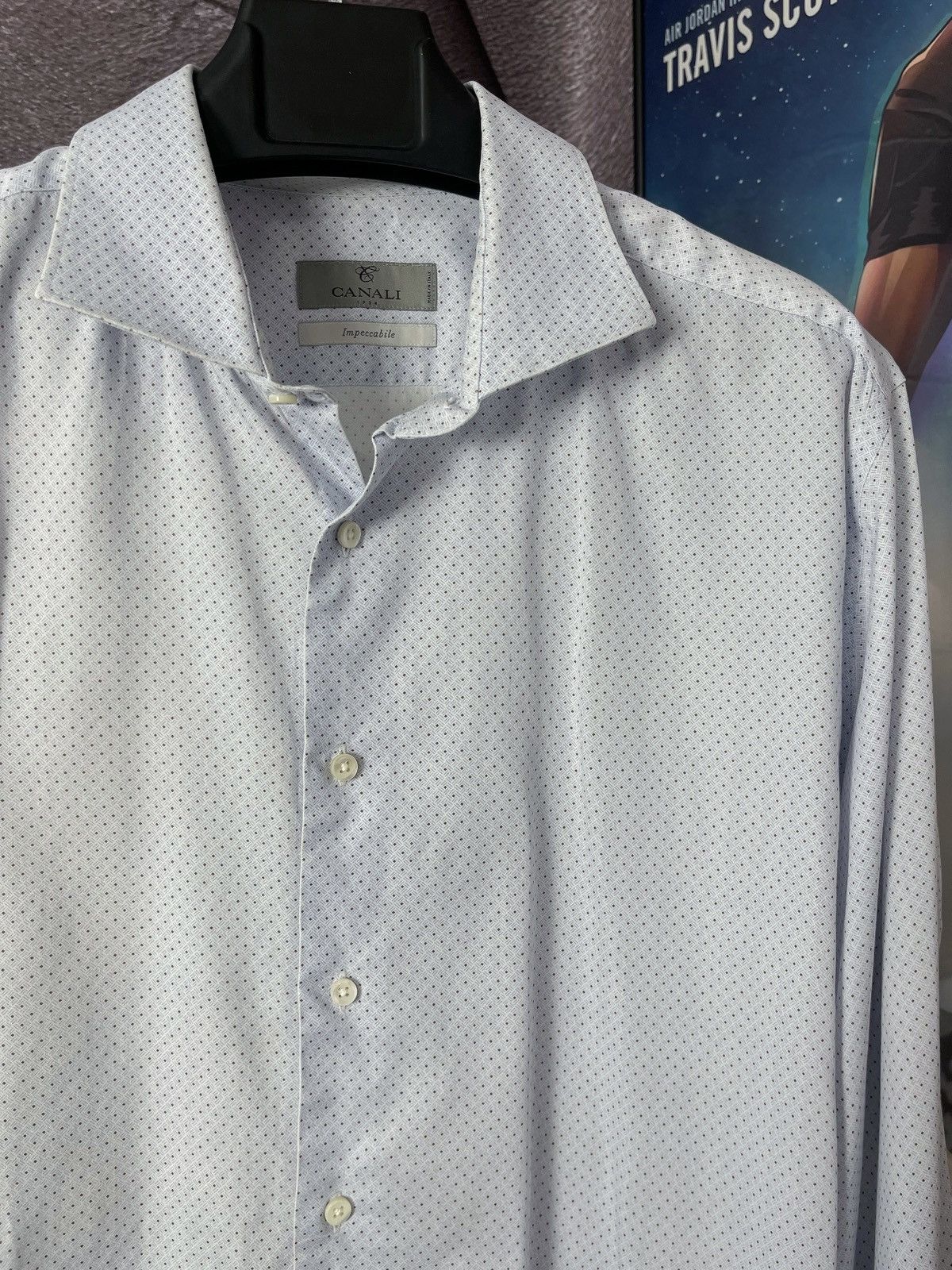 Canali Canali Impeccabile Dress Shirt XL Italian Luxury Pattern Size US XL / EU 56 / 4 - 2 Thumbnail