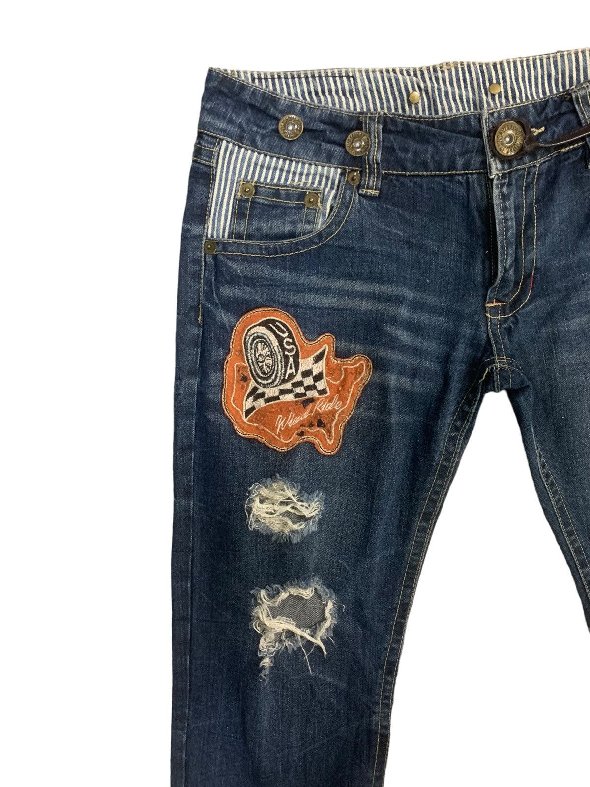 If Six Was Nine × Japanese Brand × Le Grande Bleu (L.G.B.) Vintage Japanese Original Jeans Distress Short Jeans Size US 31 - 7 Thumbnail