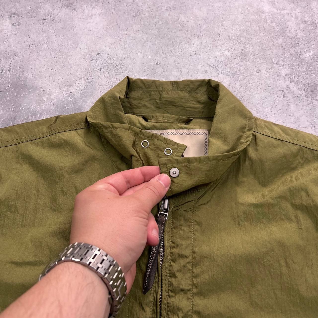 Pretty Green Pretty Green Crinkle Nylon Light Jacket Green Size L Size US L / EU 52-54 / 3 - 6 Thumbnail