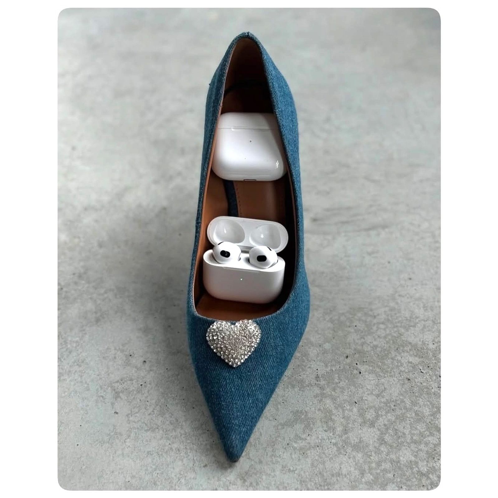 Mango MANGO Rhinestone Denim Heels NWT Size US 9 / IT 39 - 11 Thumbnail